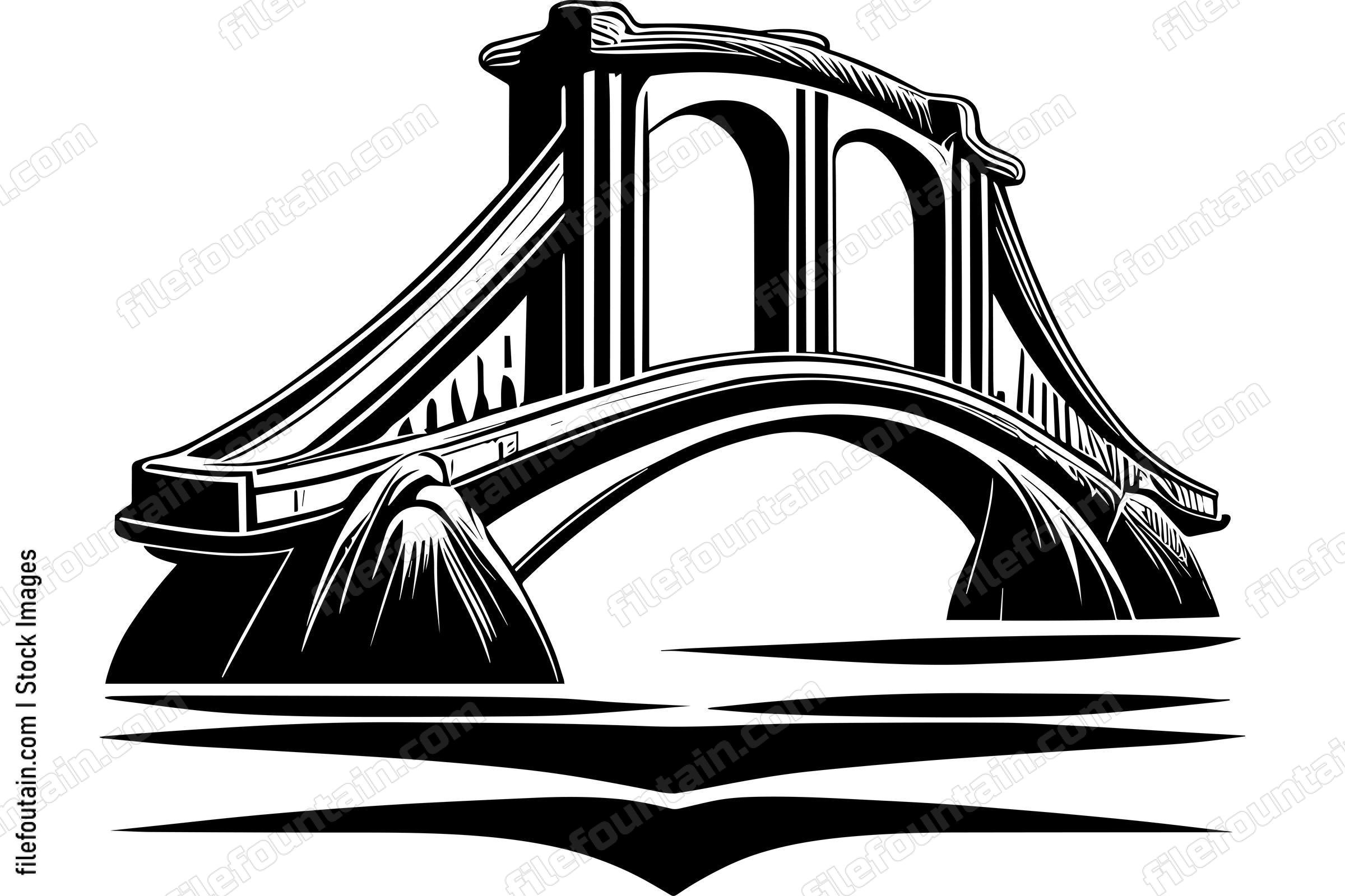 Bridge Logo Monochrome Design Style