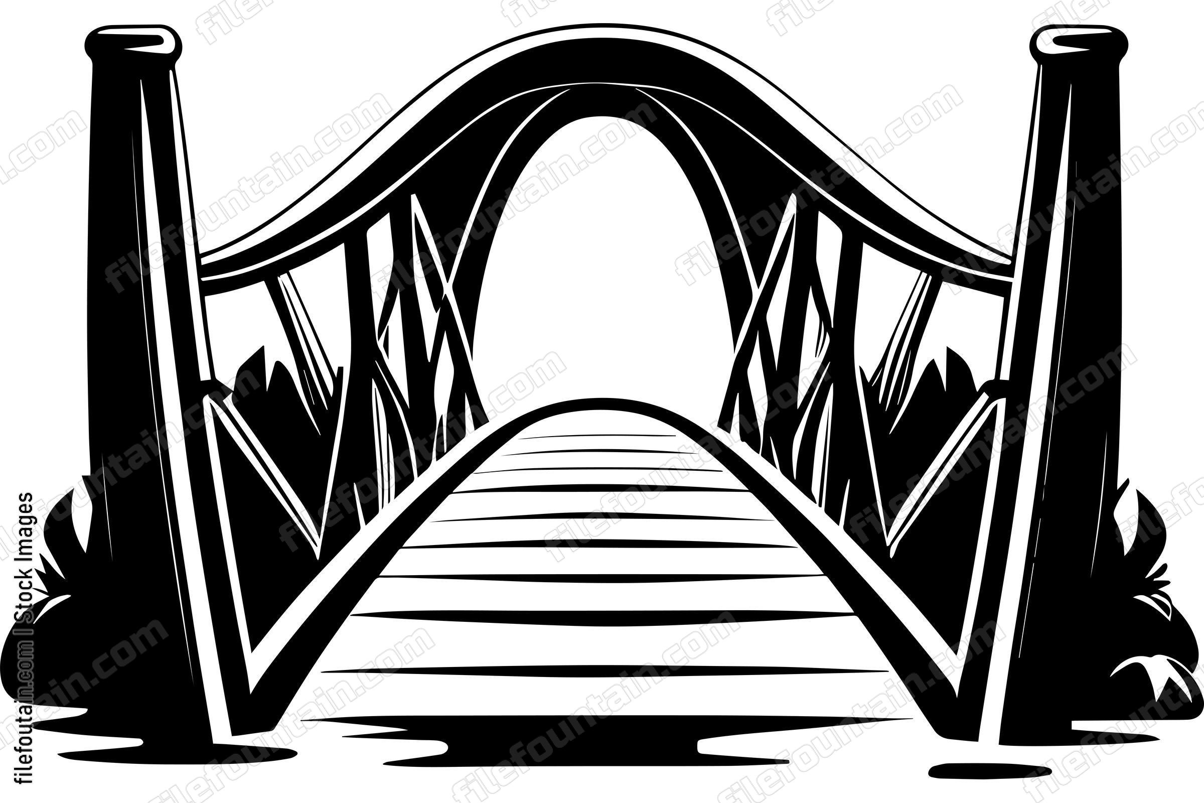 Bridge Logo Monochrome Design Style
