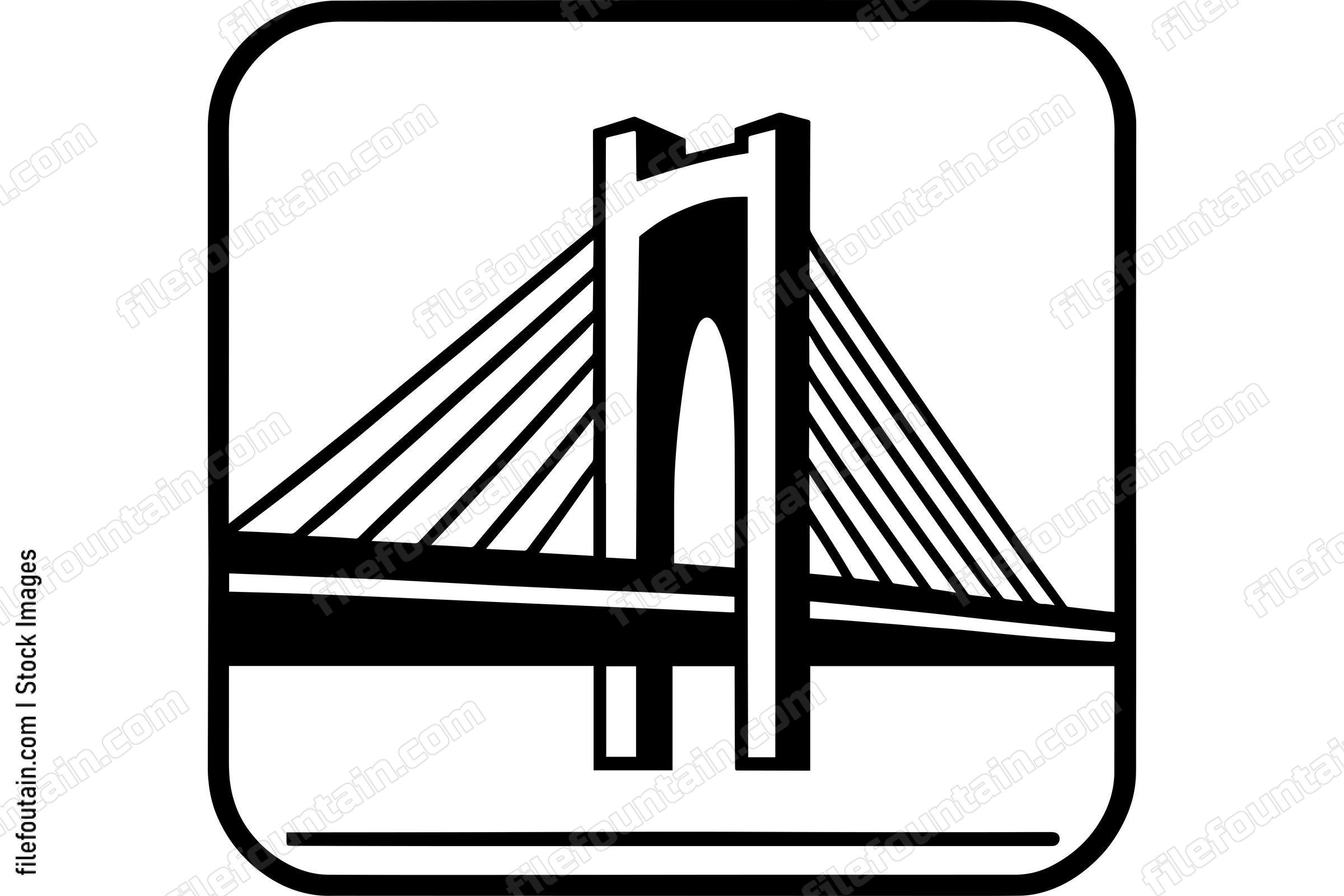 Bridge Logo Monochrome Design Style