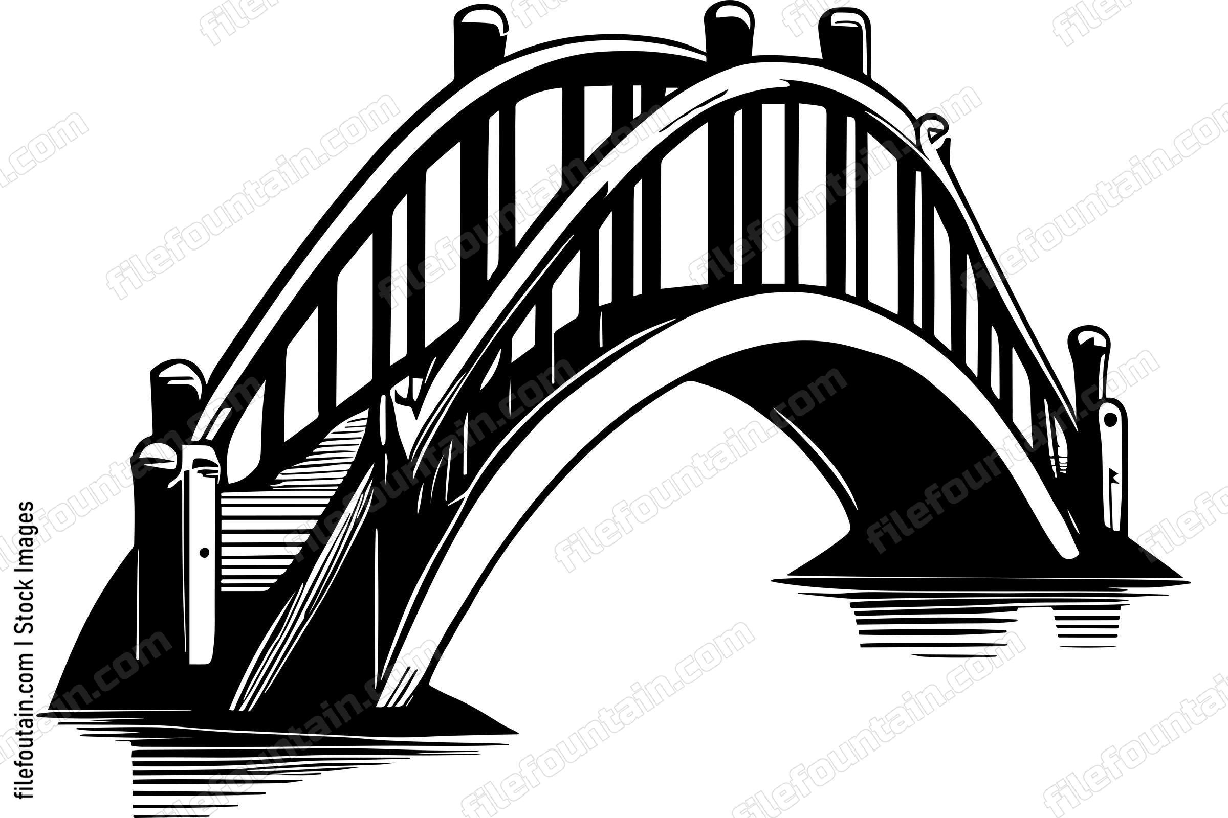 Bridge Logo Monochrome Design Style