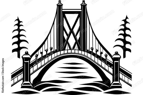 Bridge Logo Monochrome Design Style