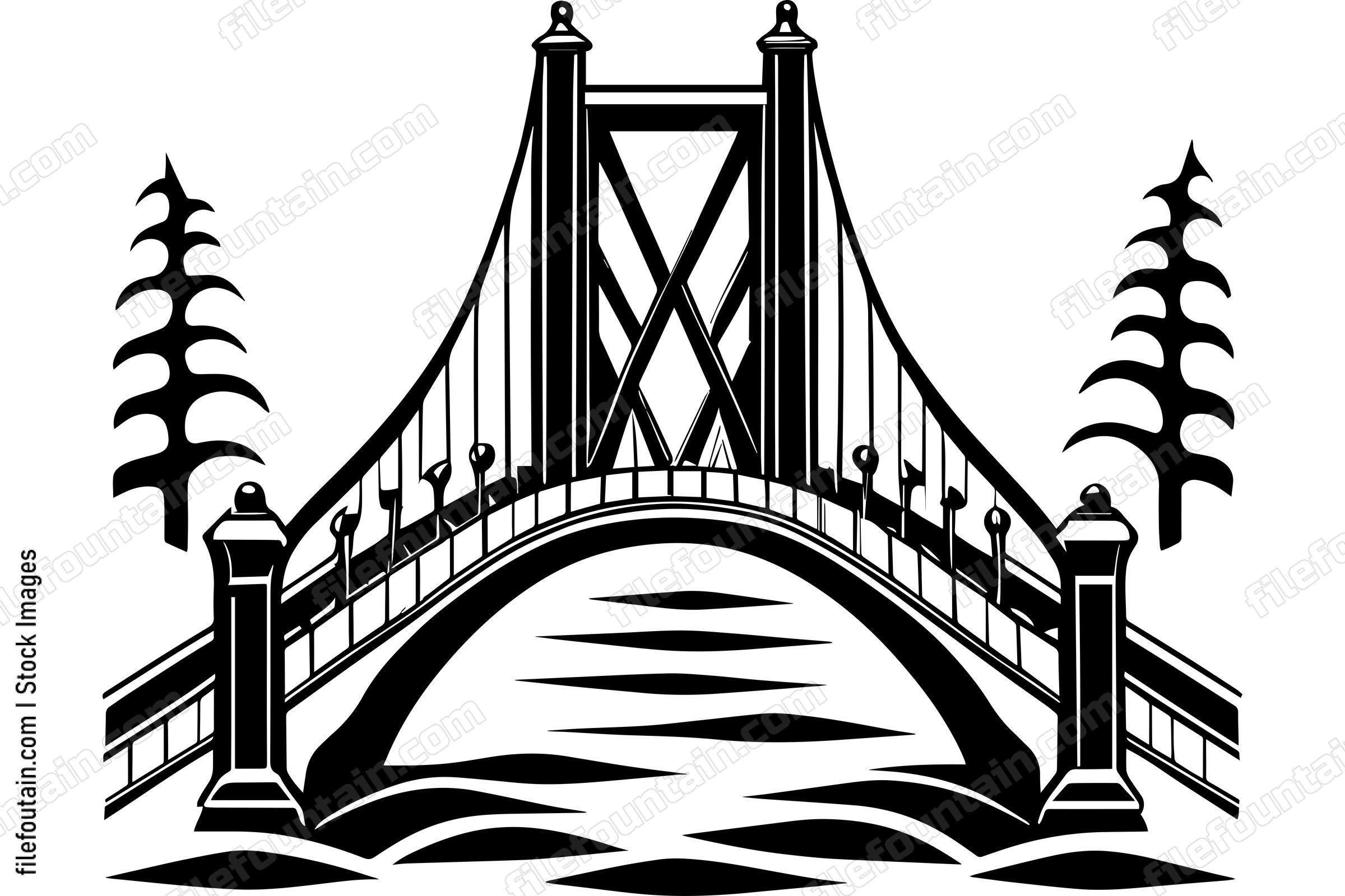 Bridge Logo Monochrome Design Style