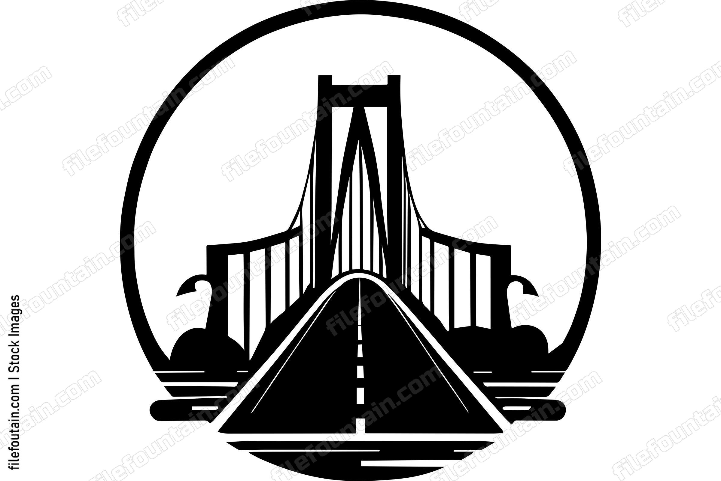 Bridge Logo Monochrome Design Style