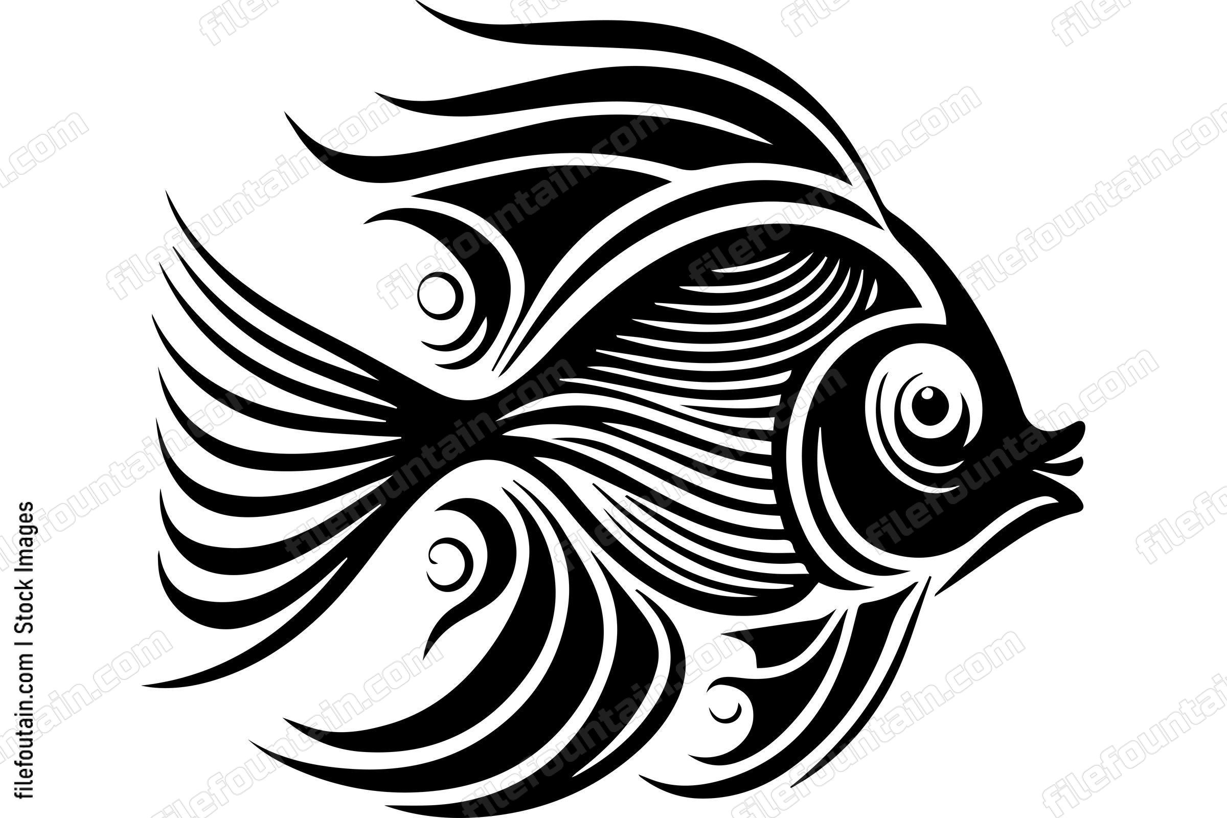 Fish Logo Standard Black Color