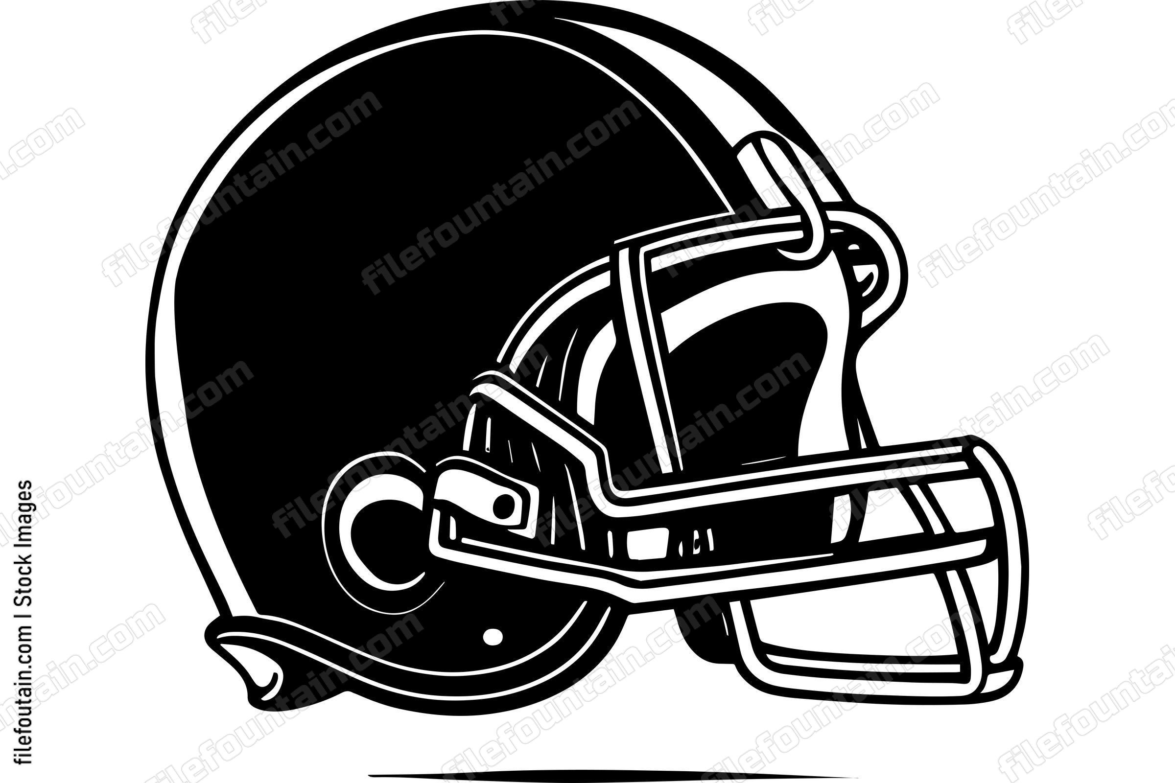 Football Helmet Monochrome Sports Logo