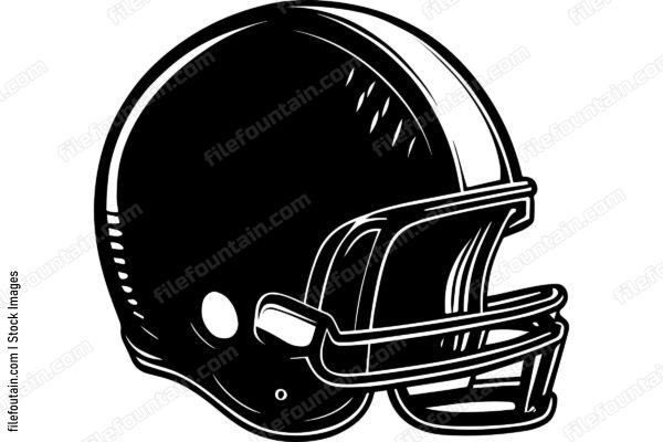 Football Helmet Monochrome Sports Logo