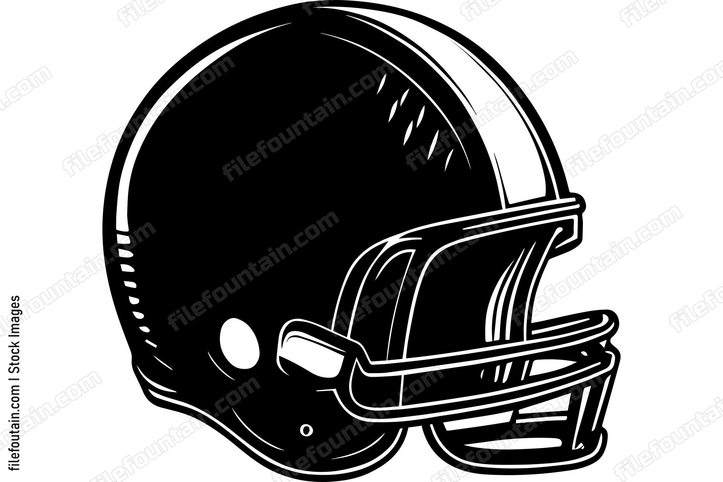 Football Helmet Monochrome Sports Logo