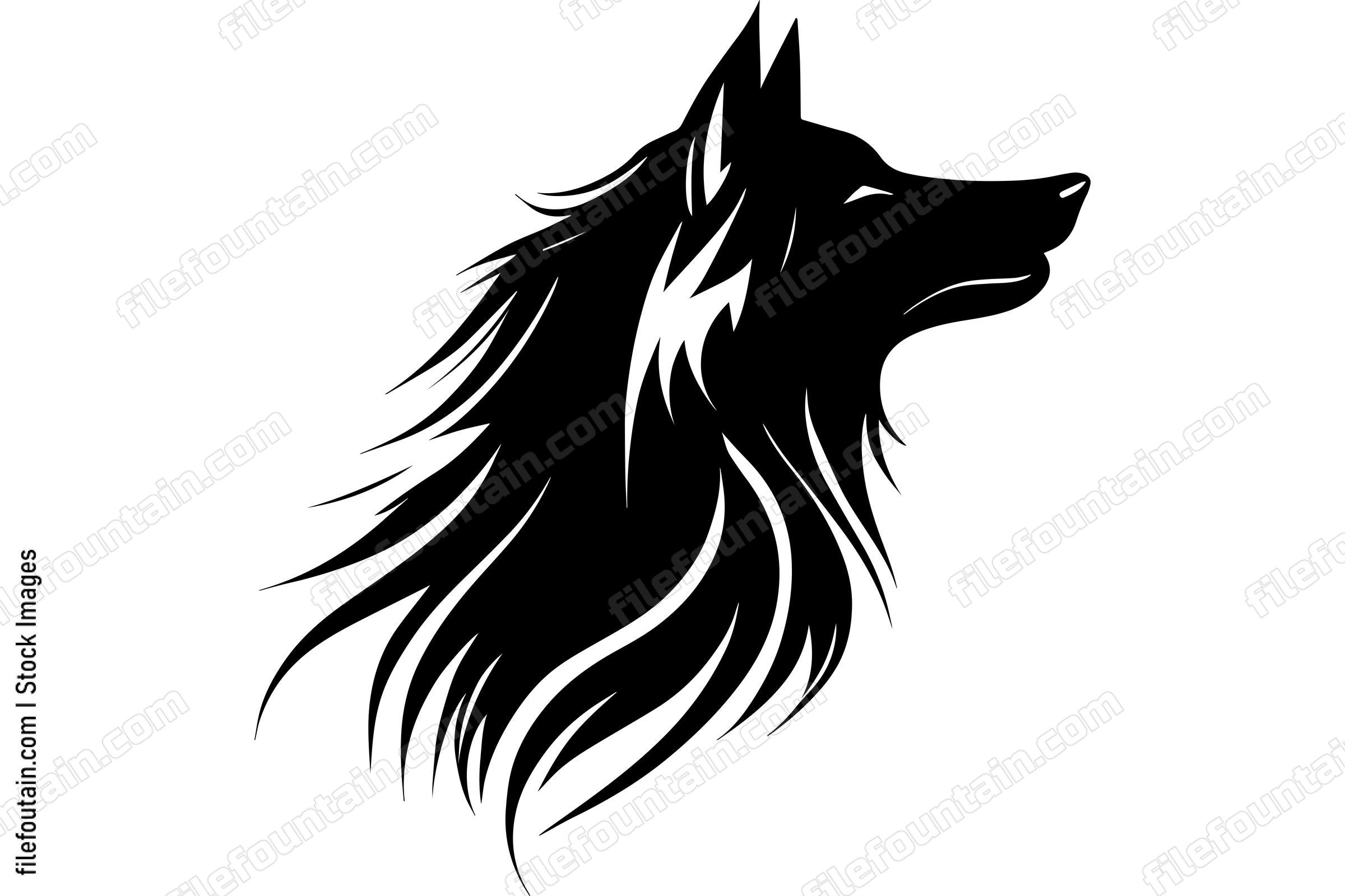 Wolf Monochrome Design