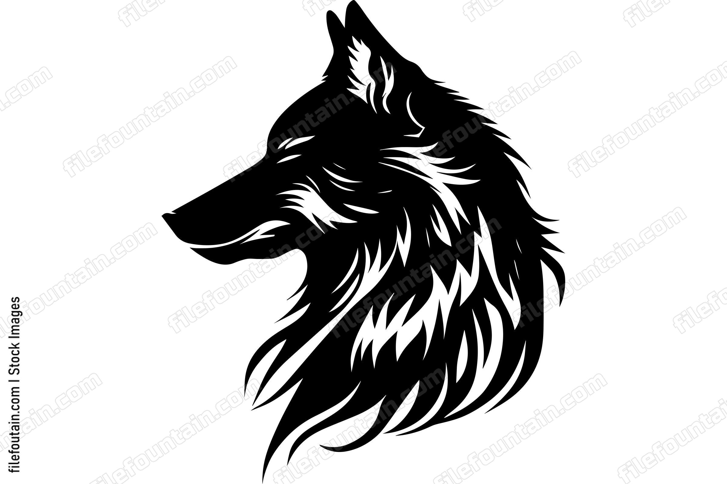 Wolf Monochrome Design