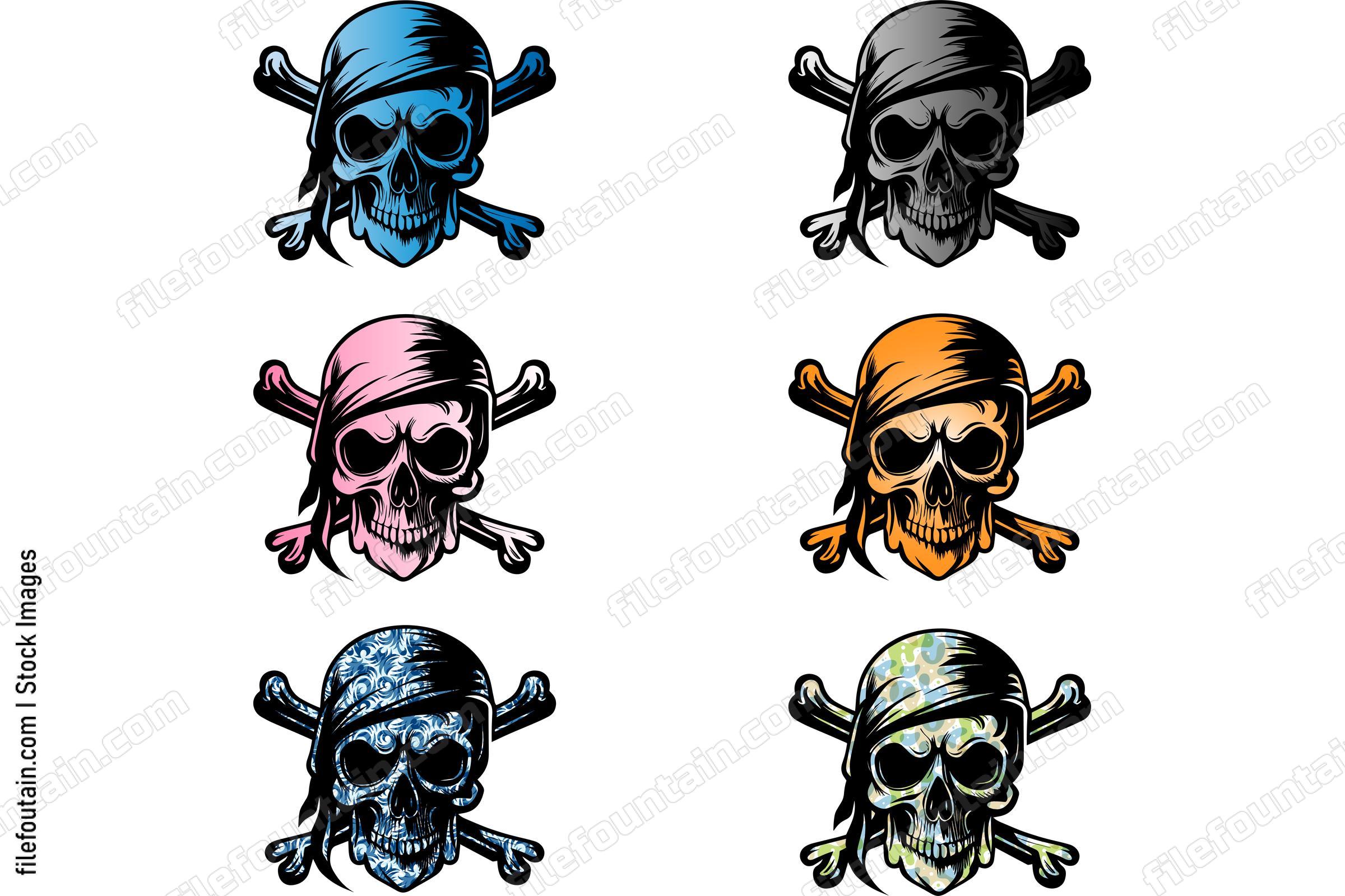 Pirate Skull Logo Set