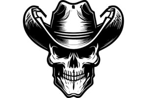 Skull Wearing A Hat Logo