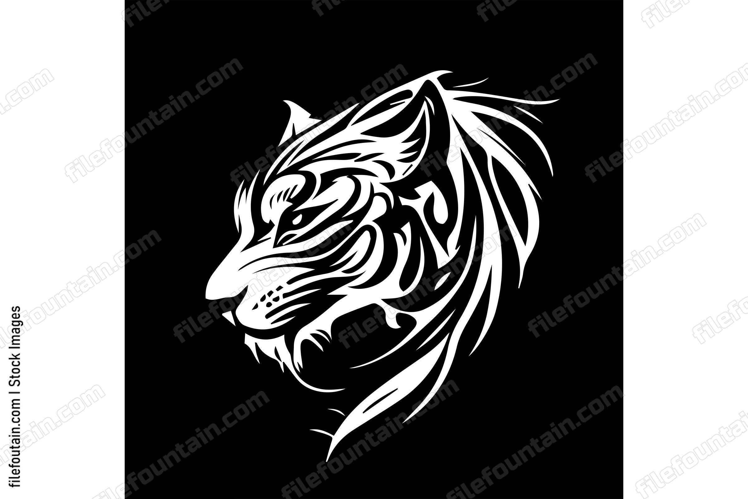 Tribal Tiger Drawing