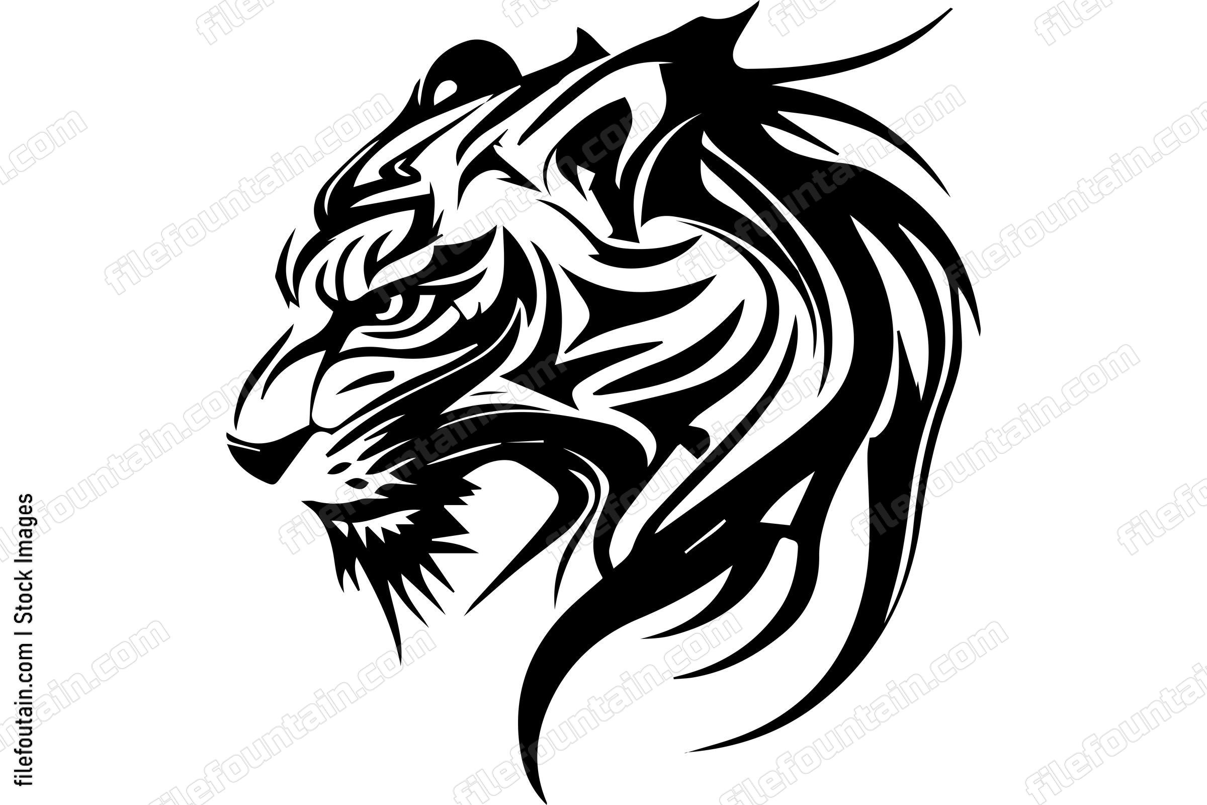 Tribal Tiger Drawing