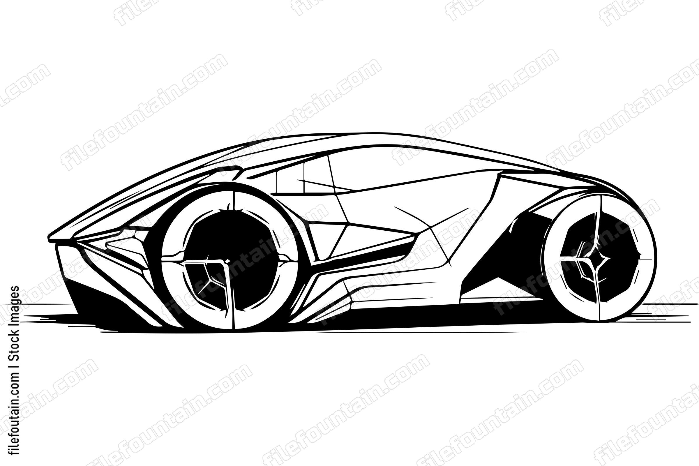 Futuristic Super Sports Car Concept