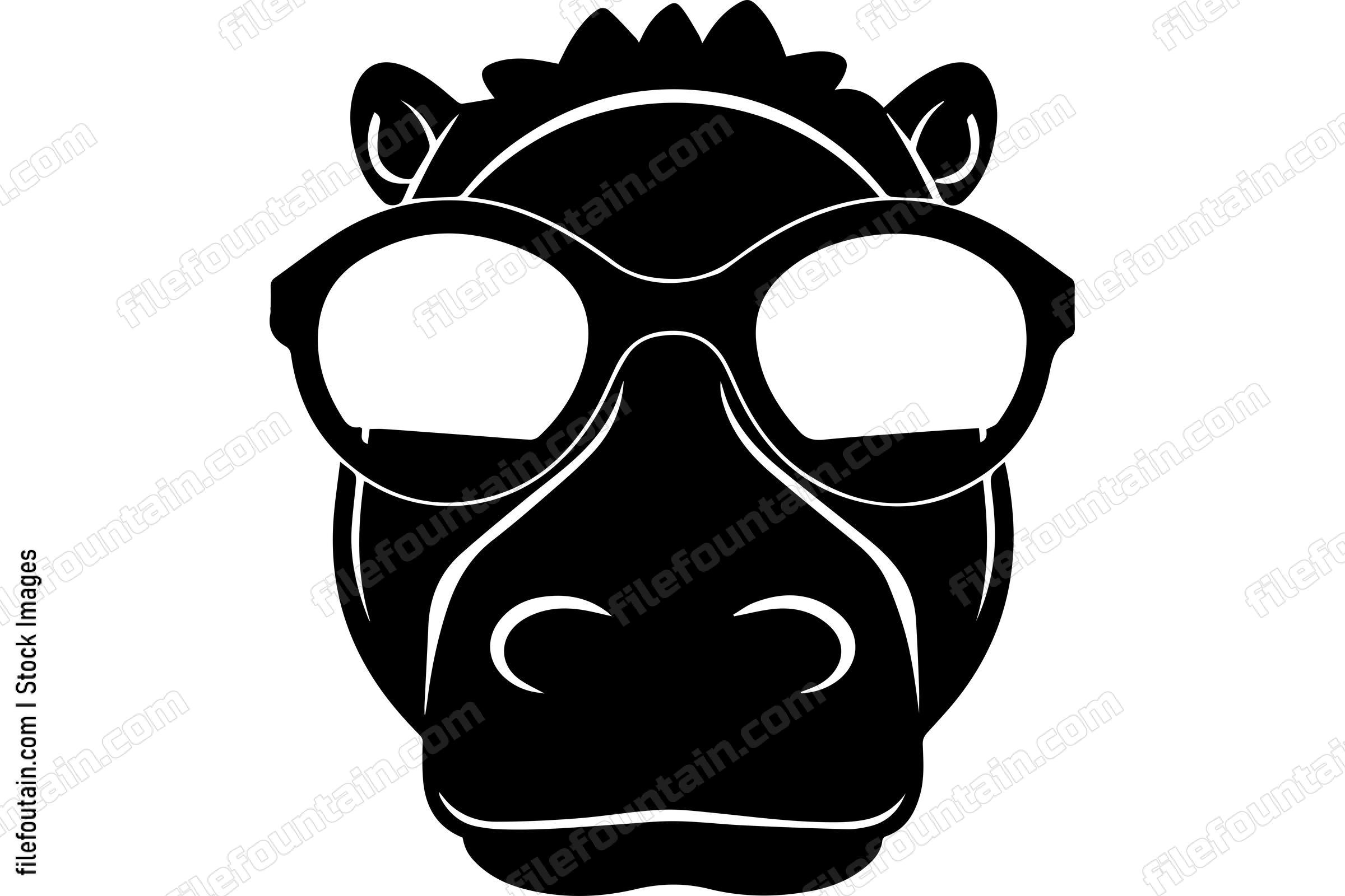 Hippo wearing sunglasses