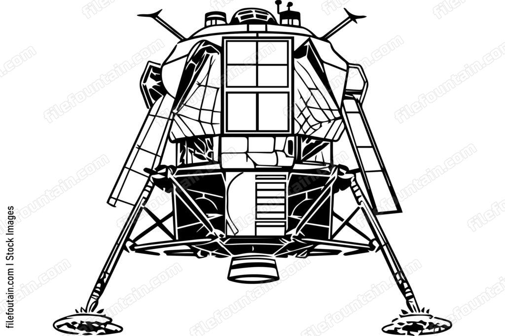 Lunar Module Vector Drawings Lunar module Logo Vector Design - FileFountain