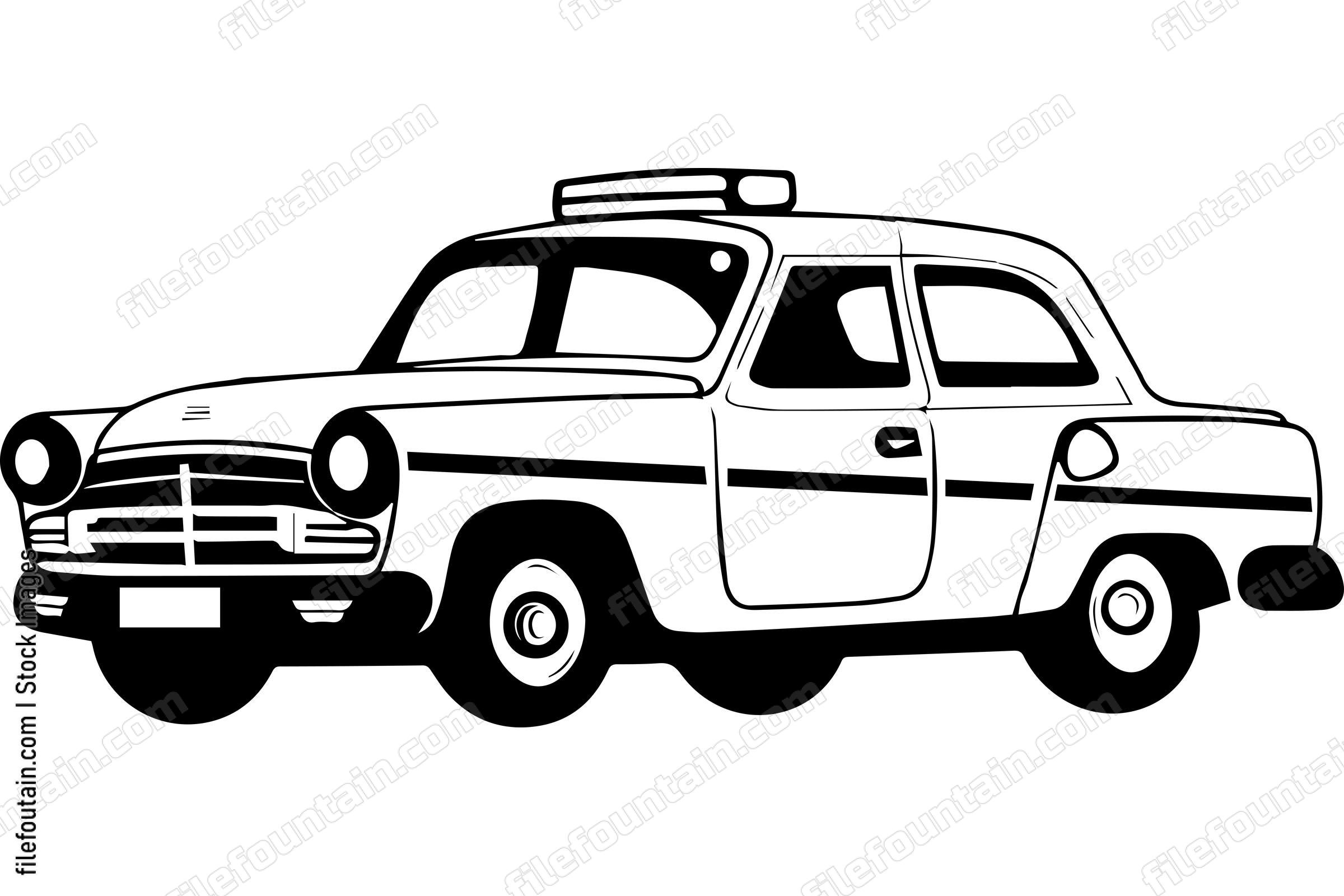 Retro Police Car