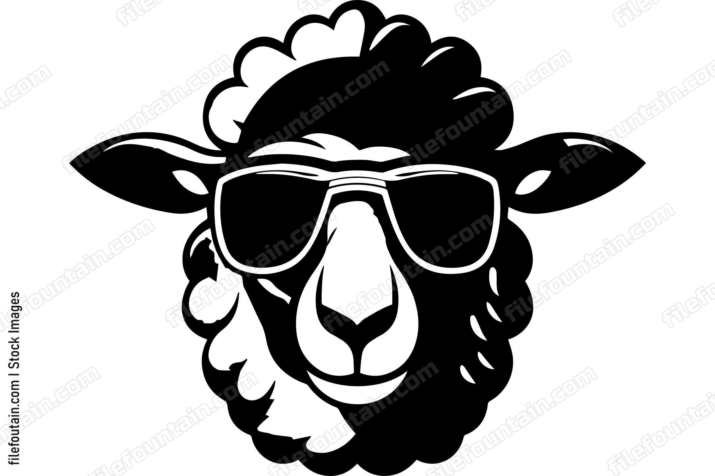 Sheep with sunglasses
