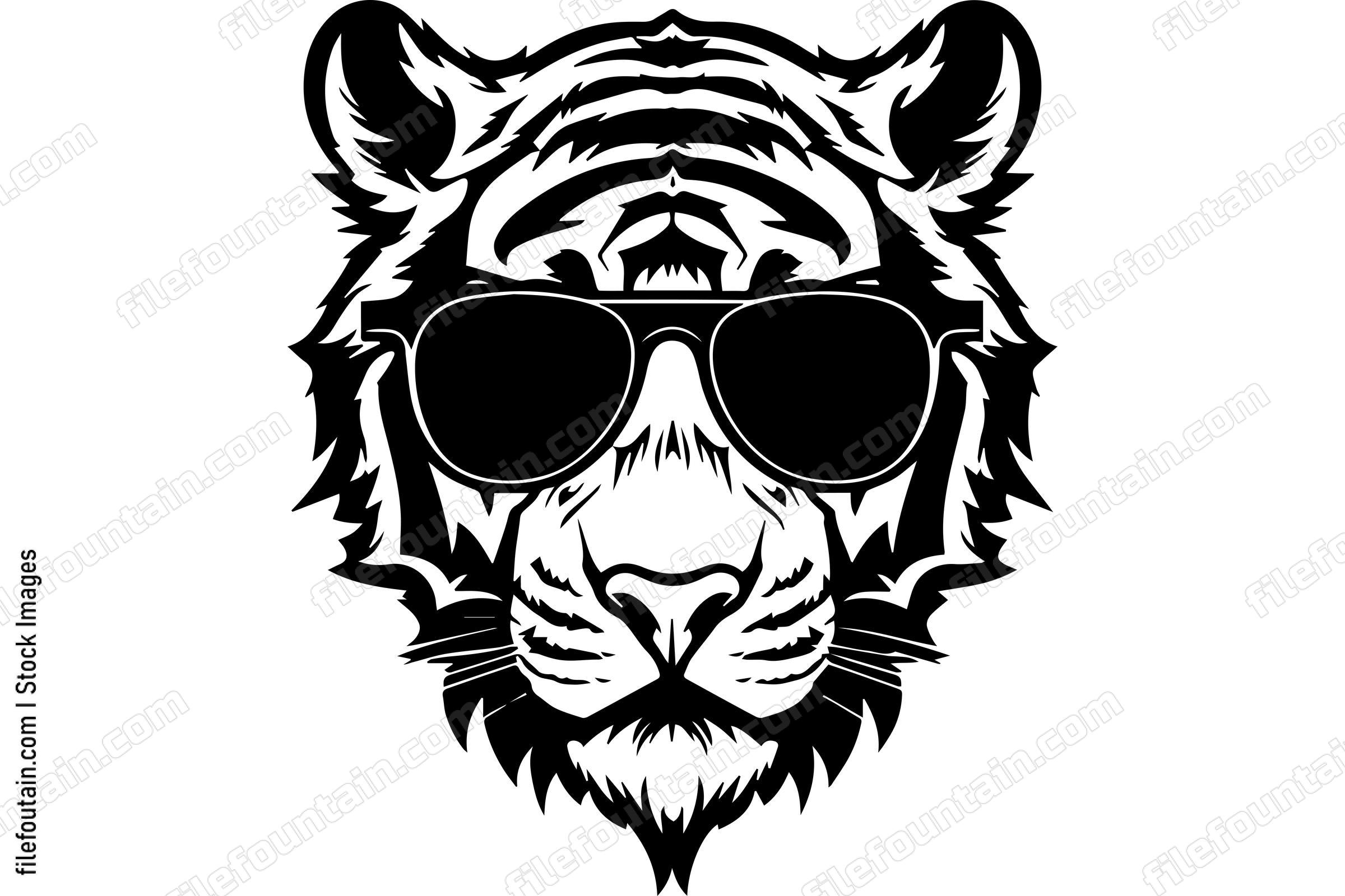 Tiger with sunglasses