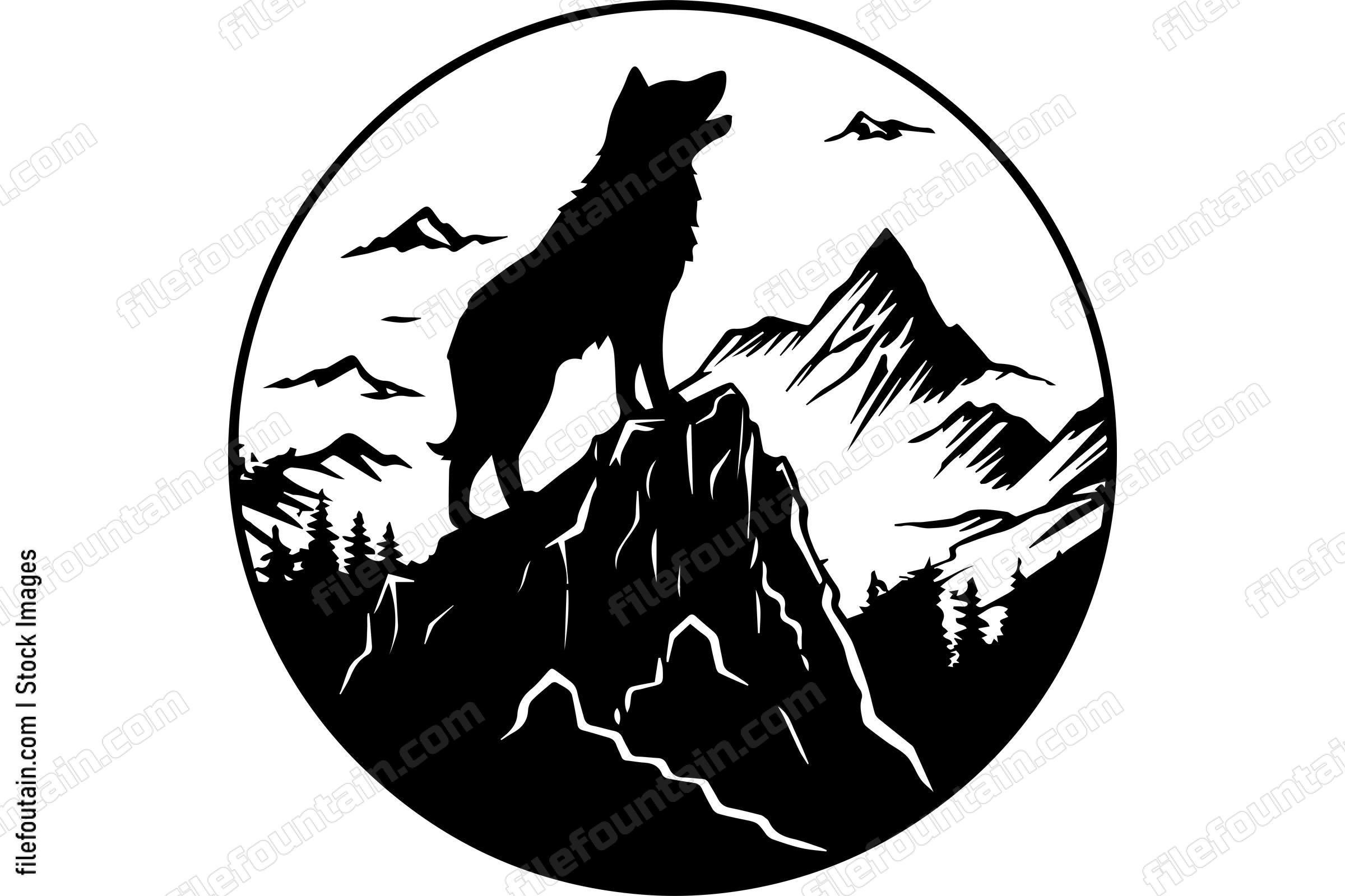 Wolf On A Mountain