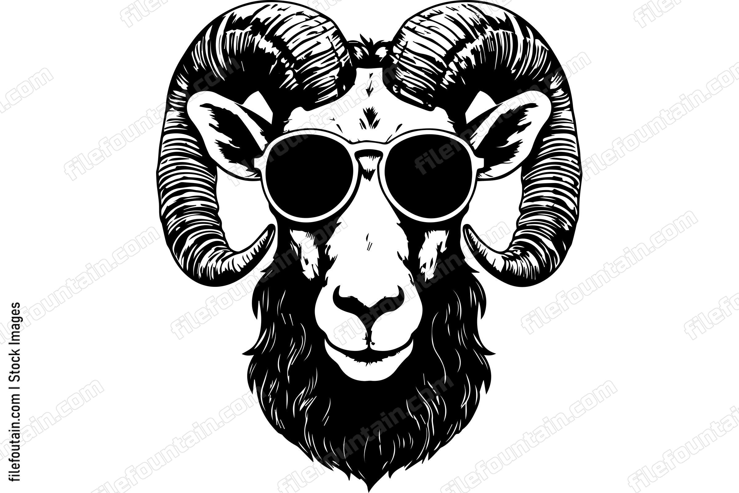 Bighorn Sheep In Sunglasses