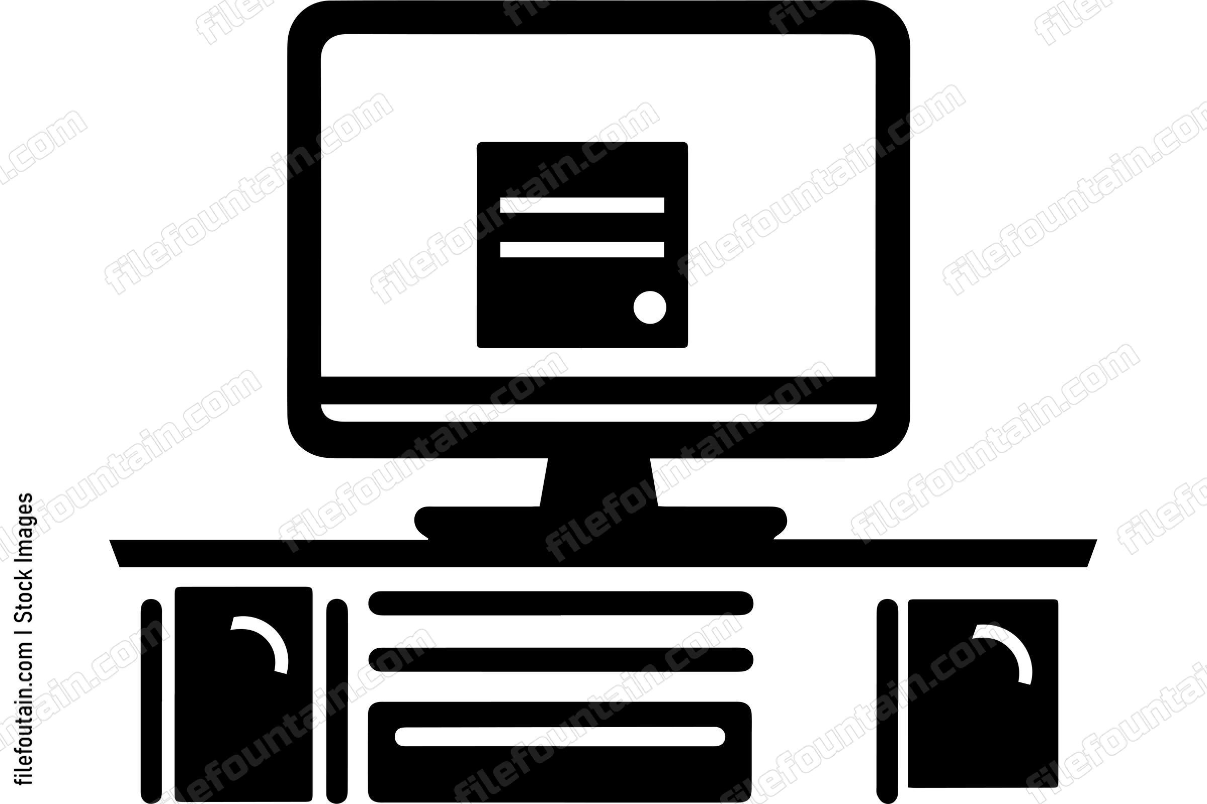 Computer Desktop With Pdf Logo Desktop Computer Logo Logo Vector Design - FileFountain