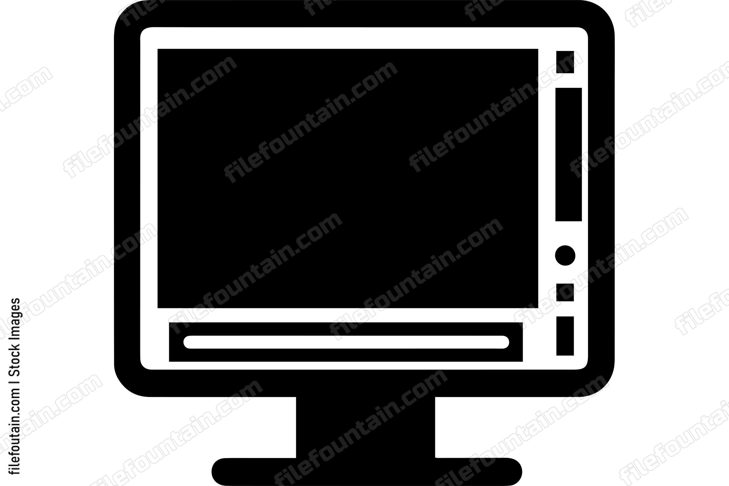 Computer Desktop With Pdf Logo Desktop Computer Logo Logo Vector Design - FileFountain