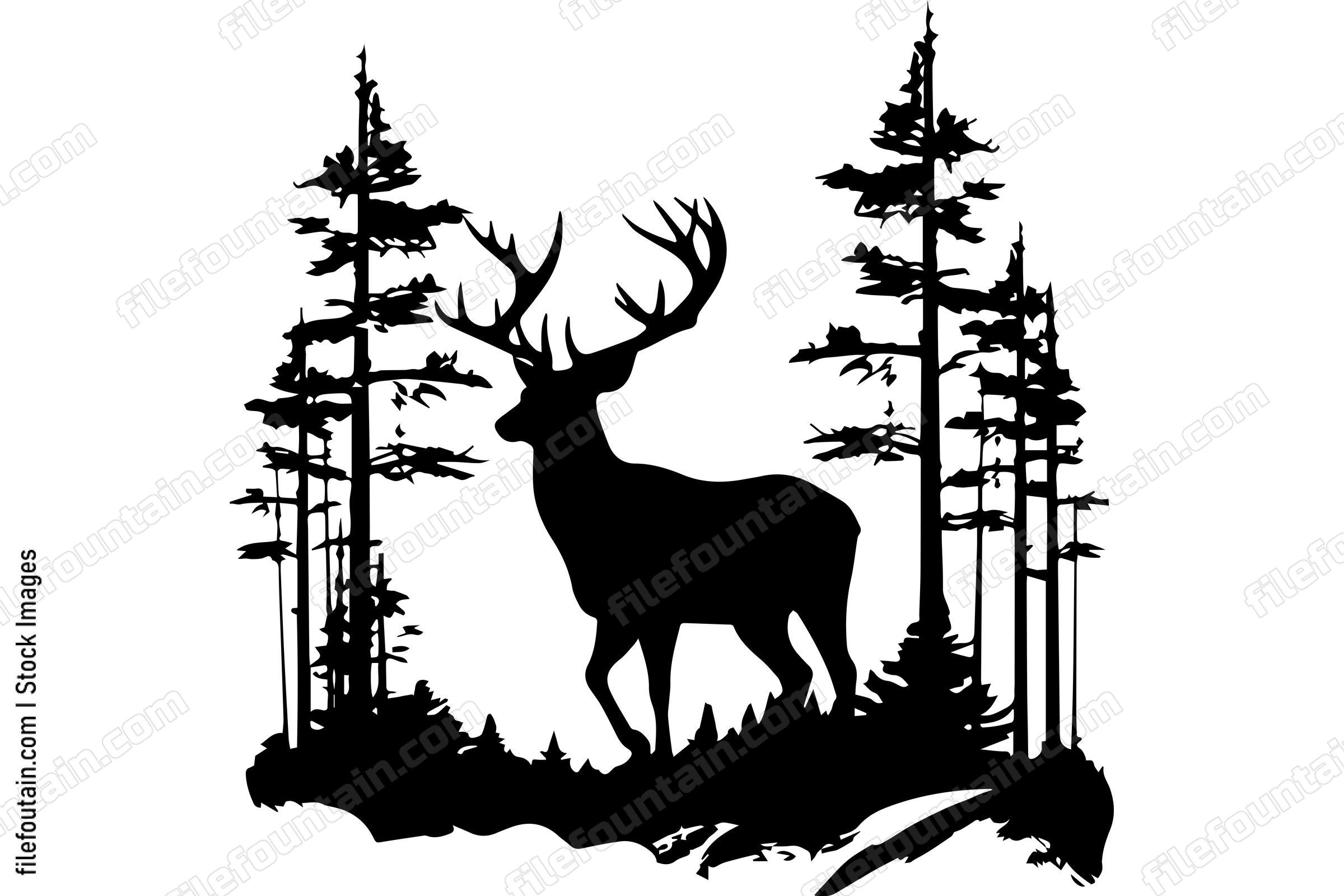 Elk In A Forest