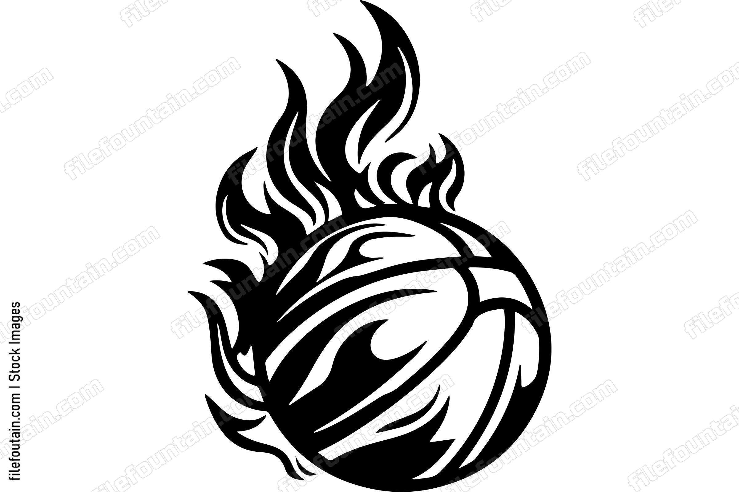 Flaming Basketball On Fire