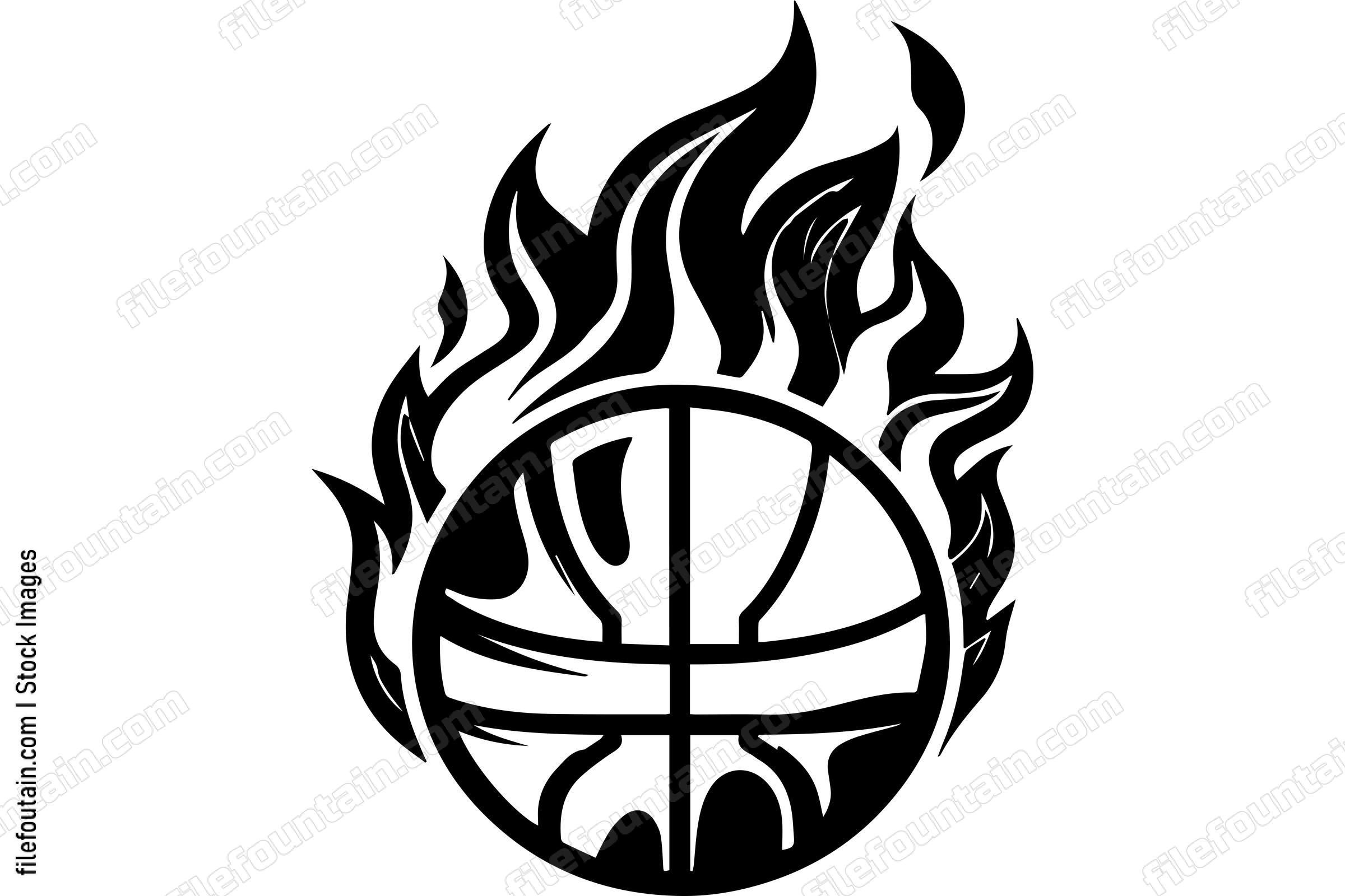 Flaming Basketball On Fire