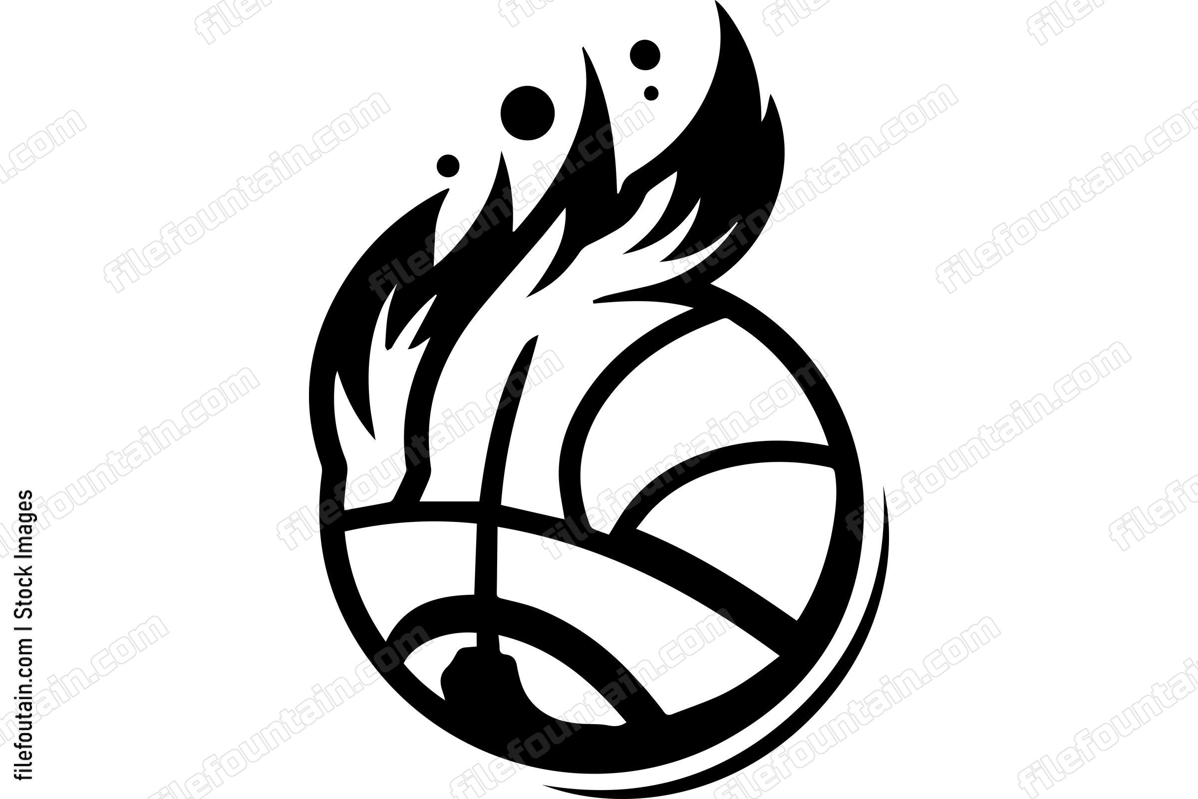 Flaming Basketball On Fire