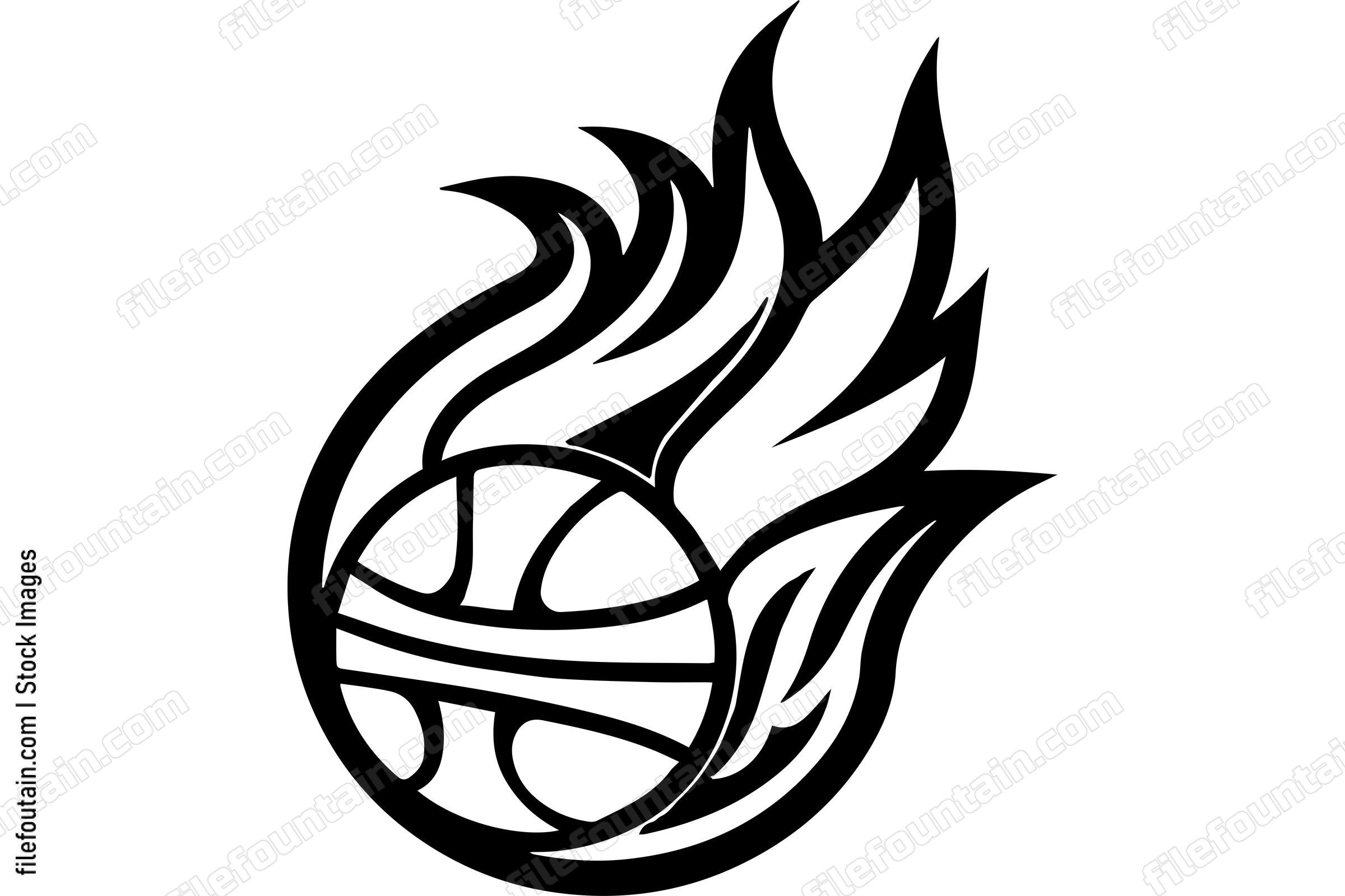 Flaming Basketball On Fire
