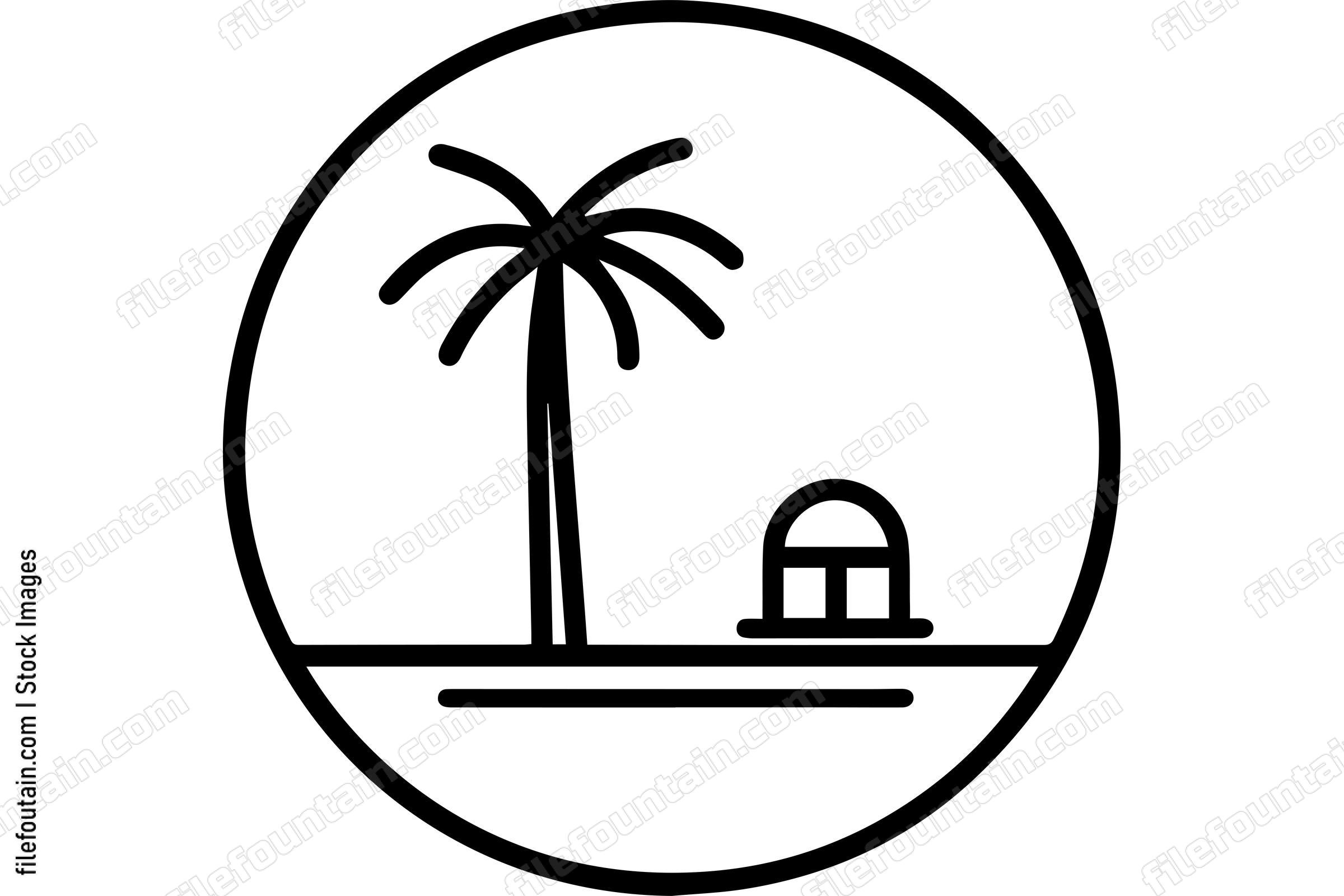 Minimalist Vacation Icon