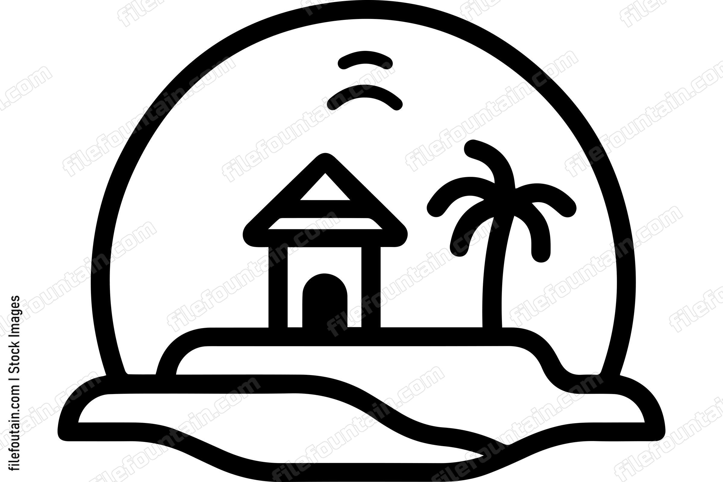 Minimalist Vacation Icon