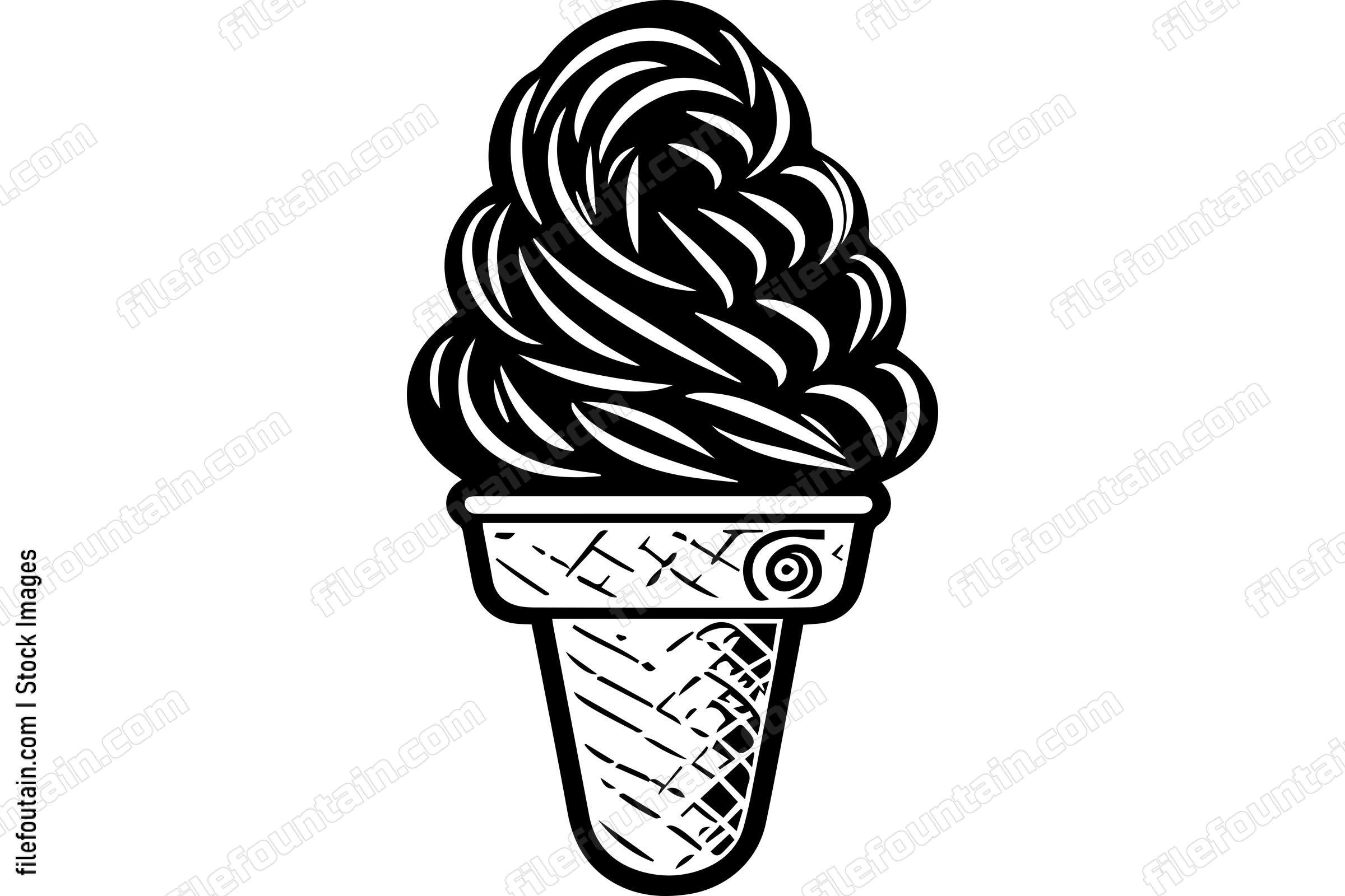 Minimalist Ice Cream Cone