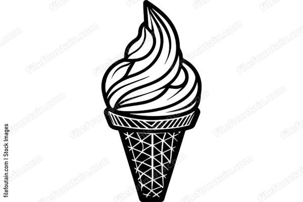 Minimalist Ice Cream Cone