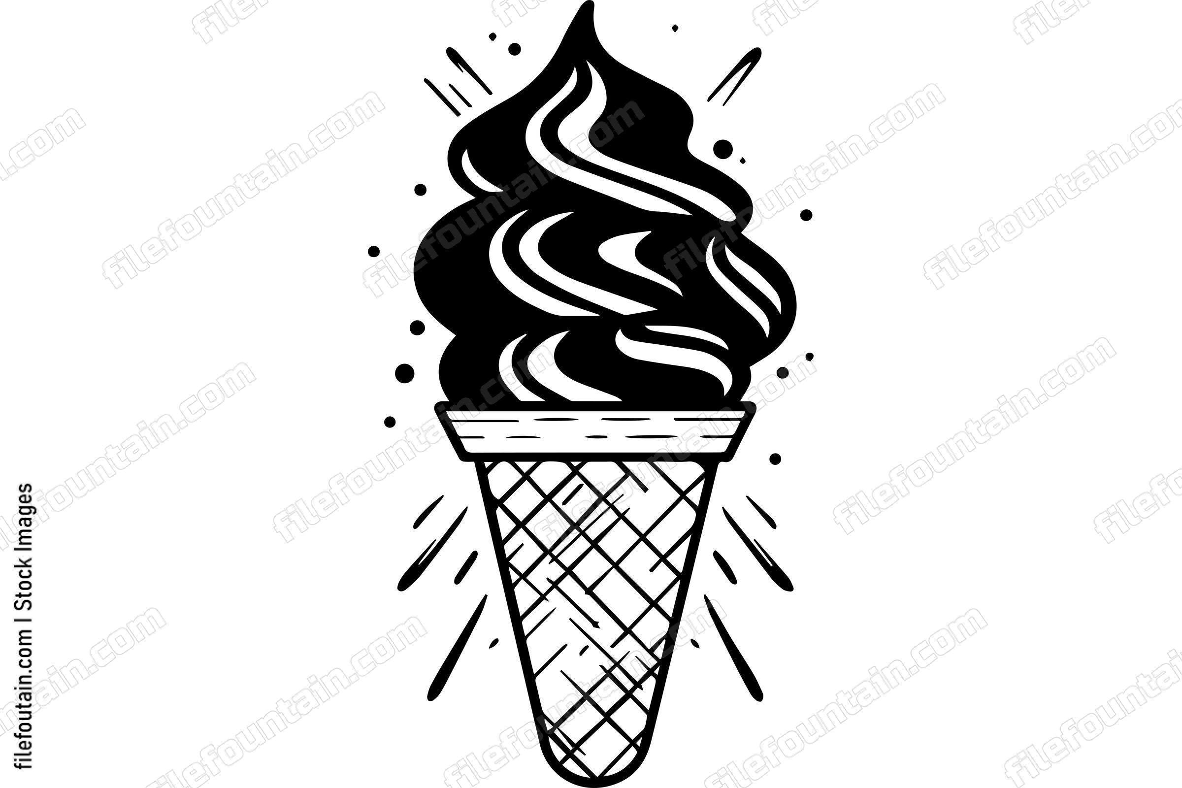 Minimalist Ice Cream Cone