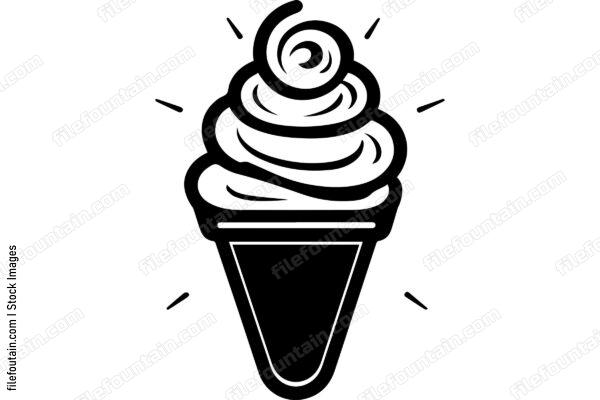 Minimalist Ice Cream Cone