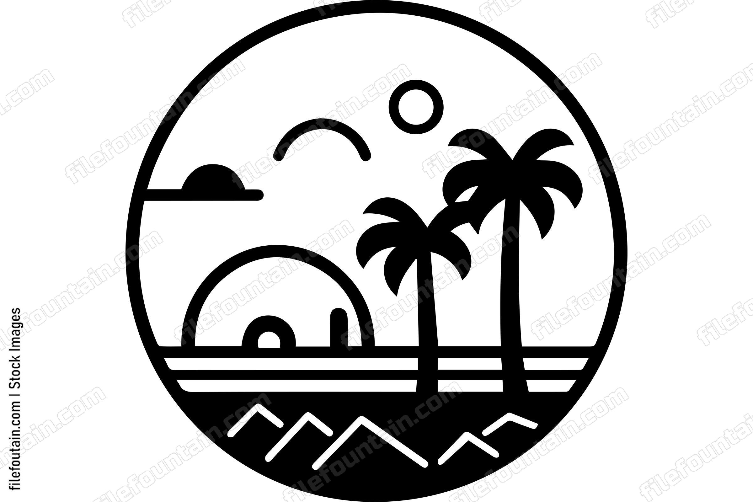 Minimalist Vacation Icon
