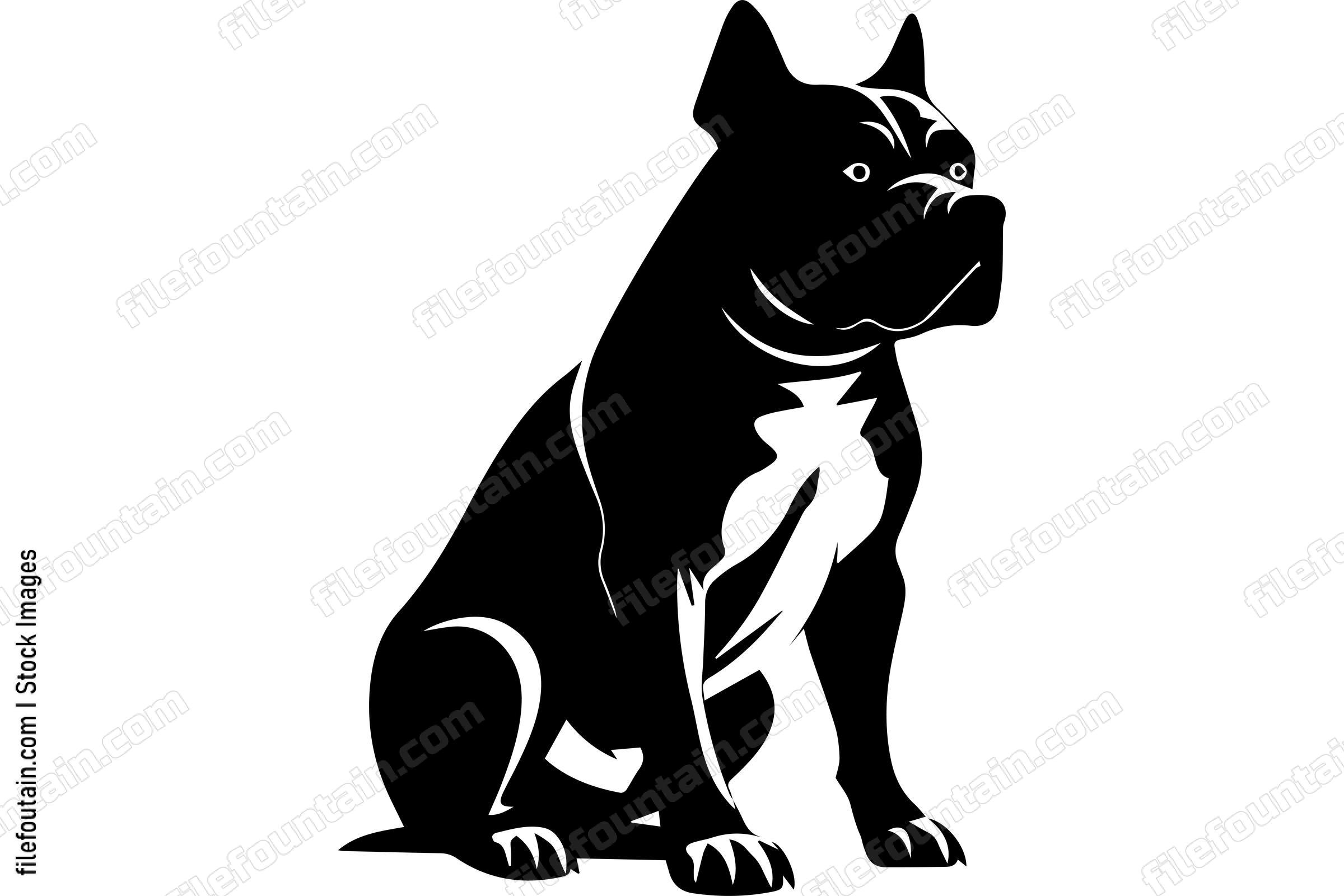 Sitting American Pit Bull Terrier