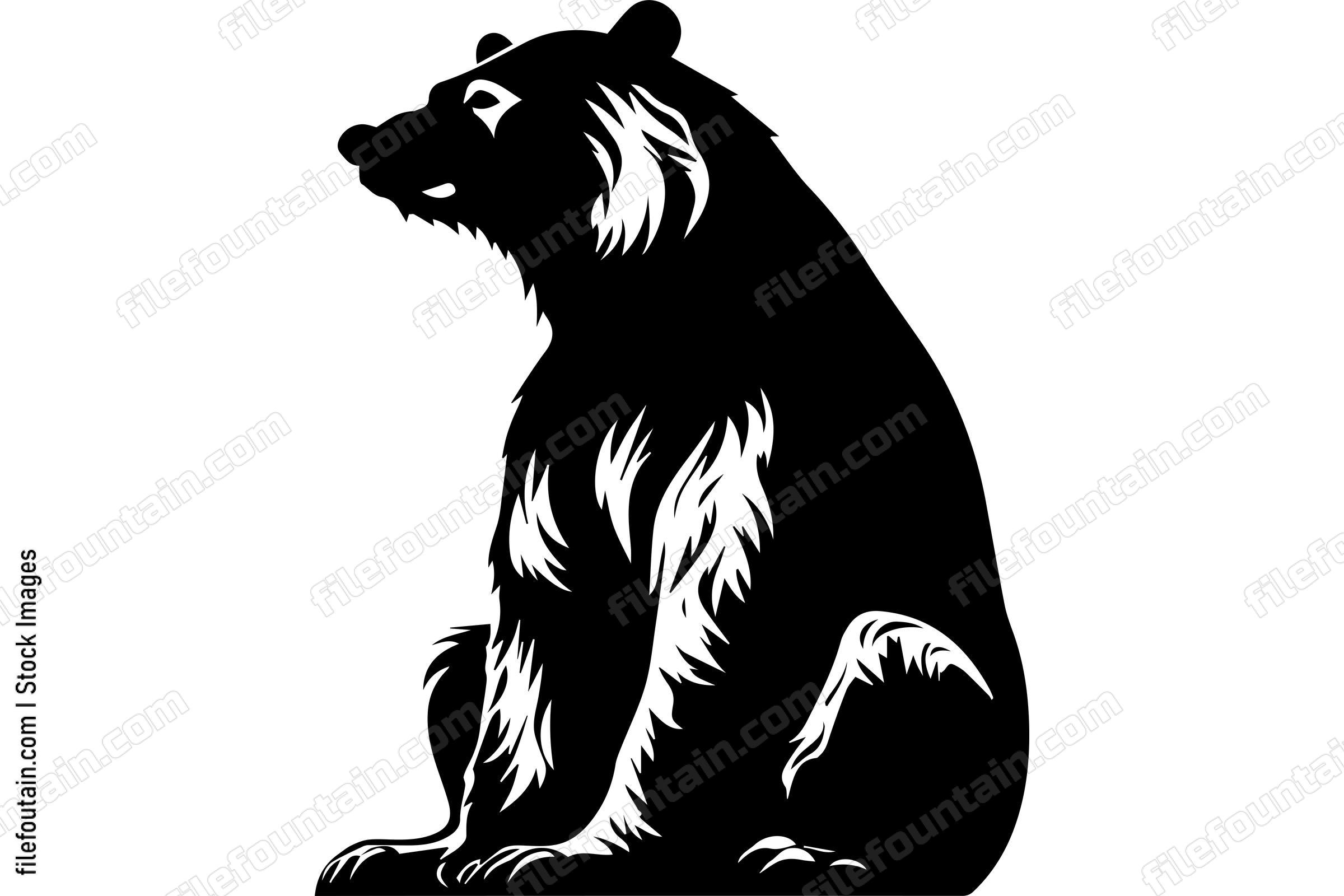 Sitting Grizzly Bear