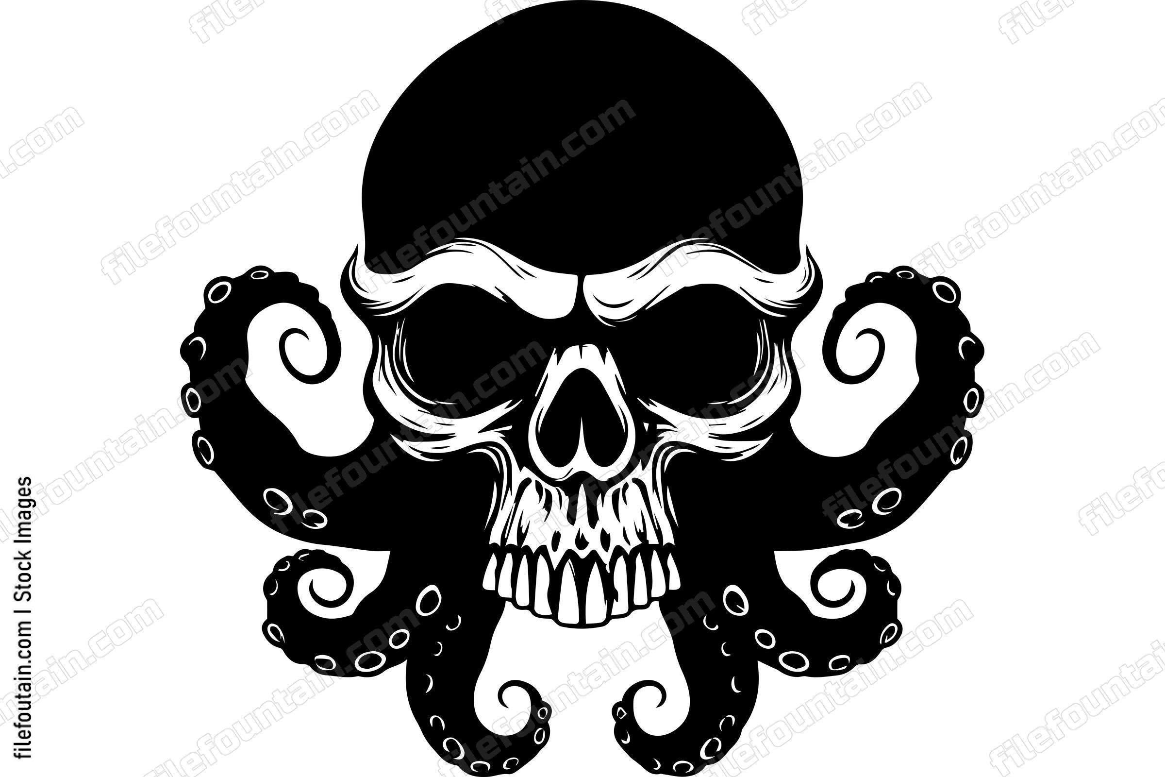 Skull With Tentacles