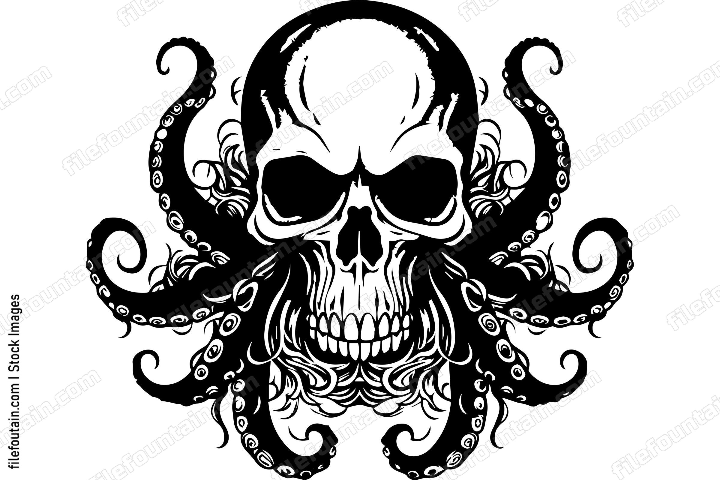Skull With Tentacles