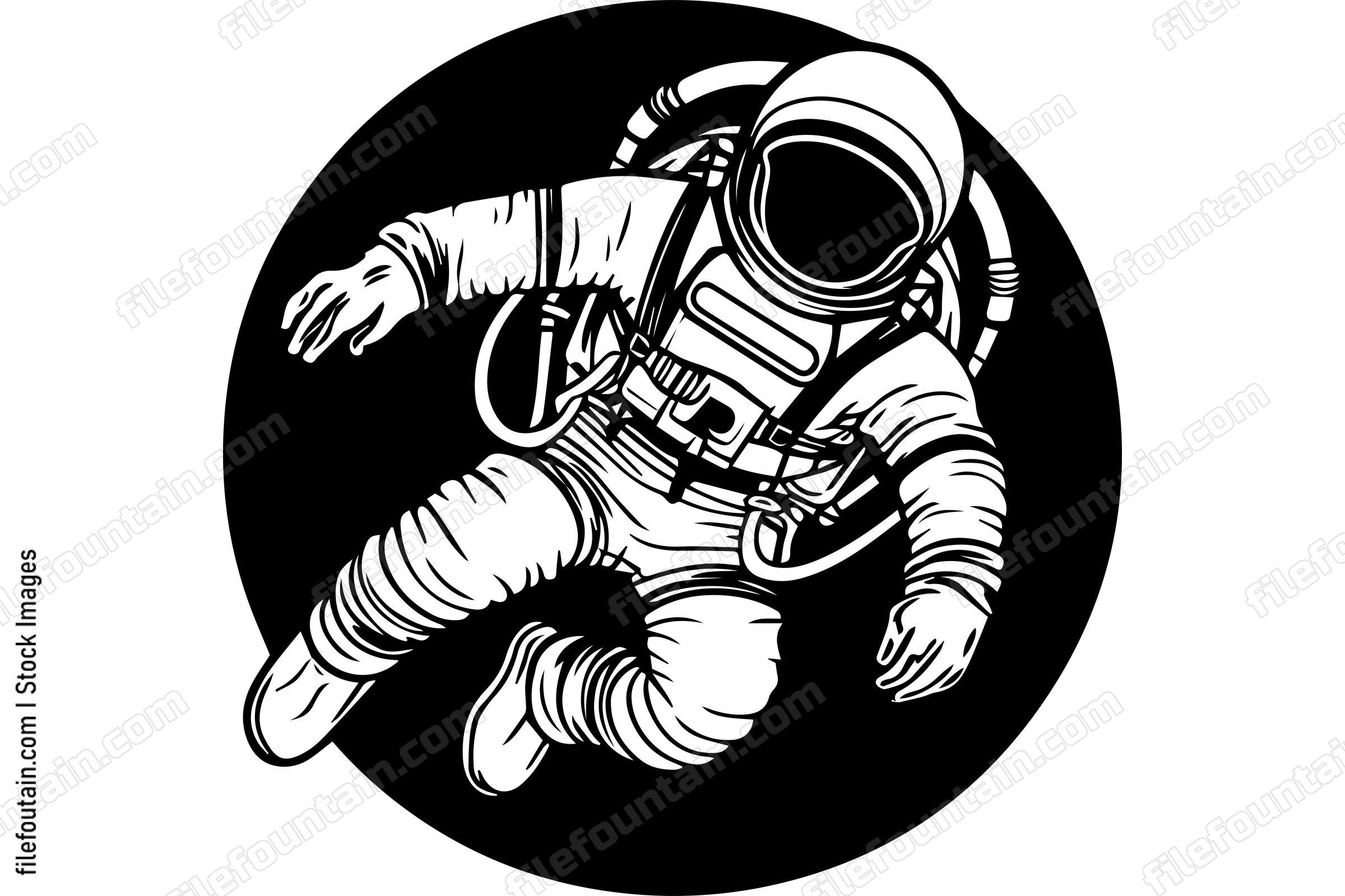 Astronaut Floating In Space