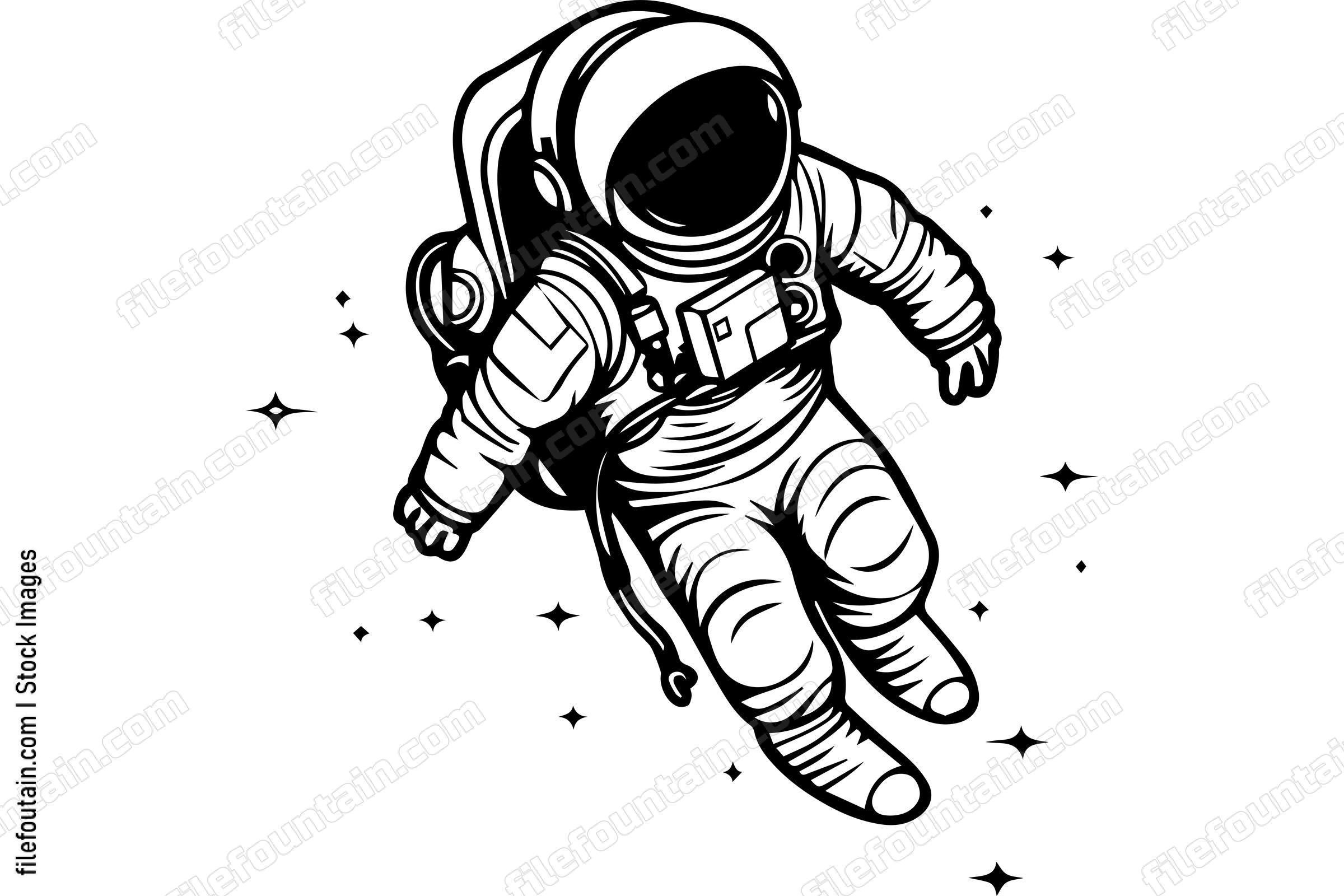 Astronaut Floating In Space