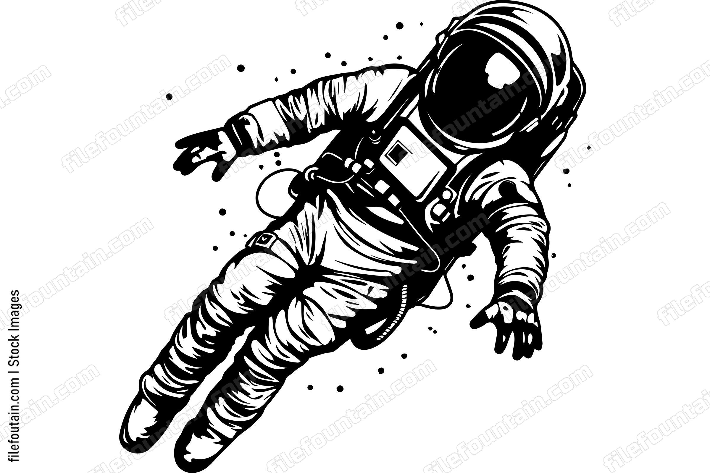 Astronaut Floating In Space