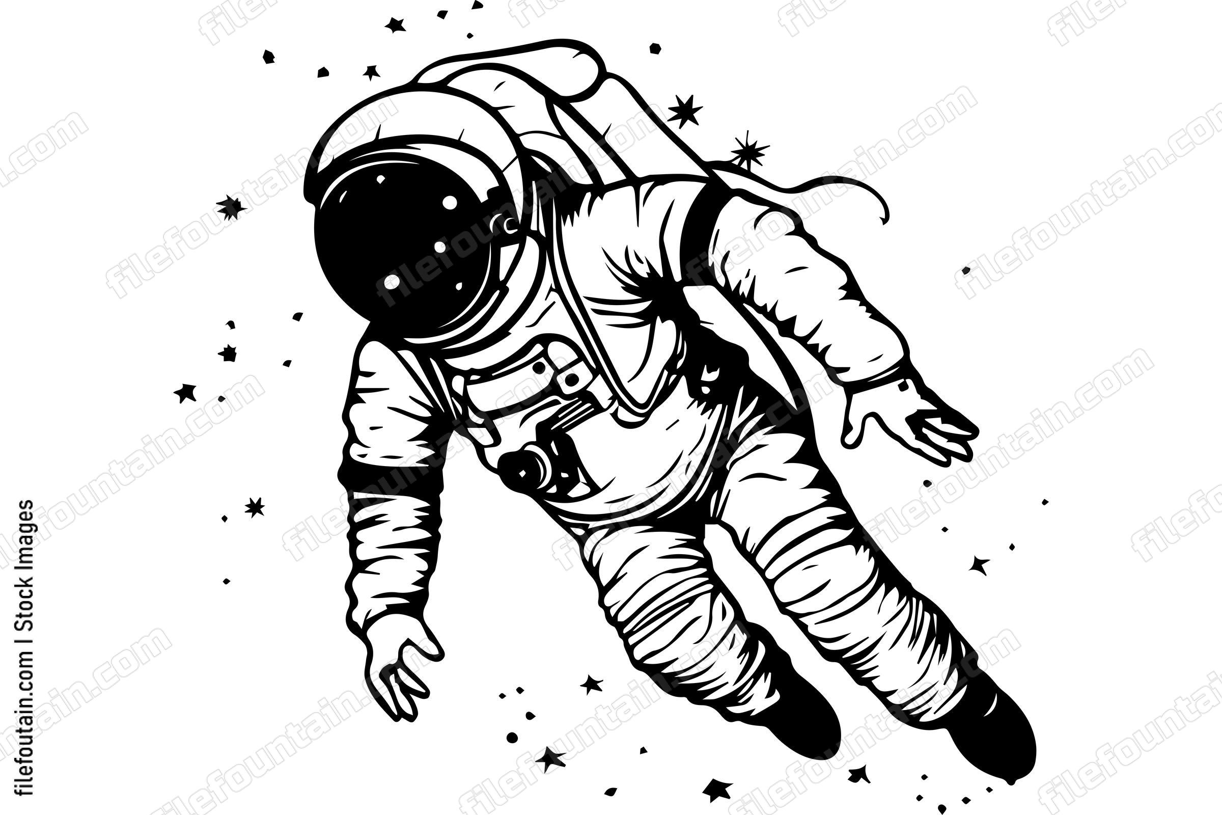 Astronaut Floating In Space