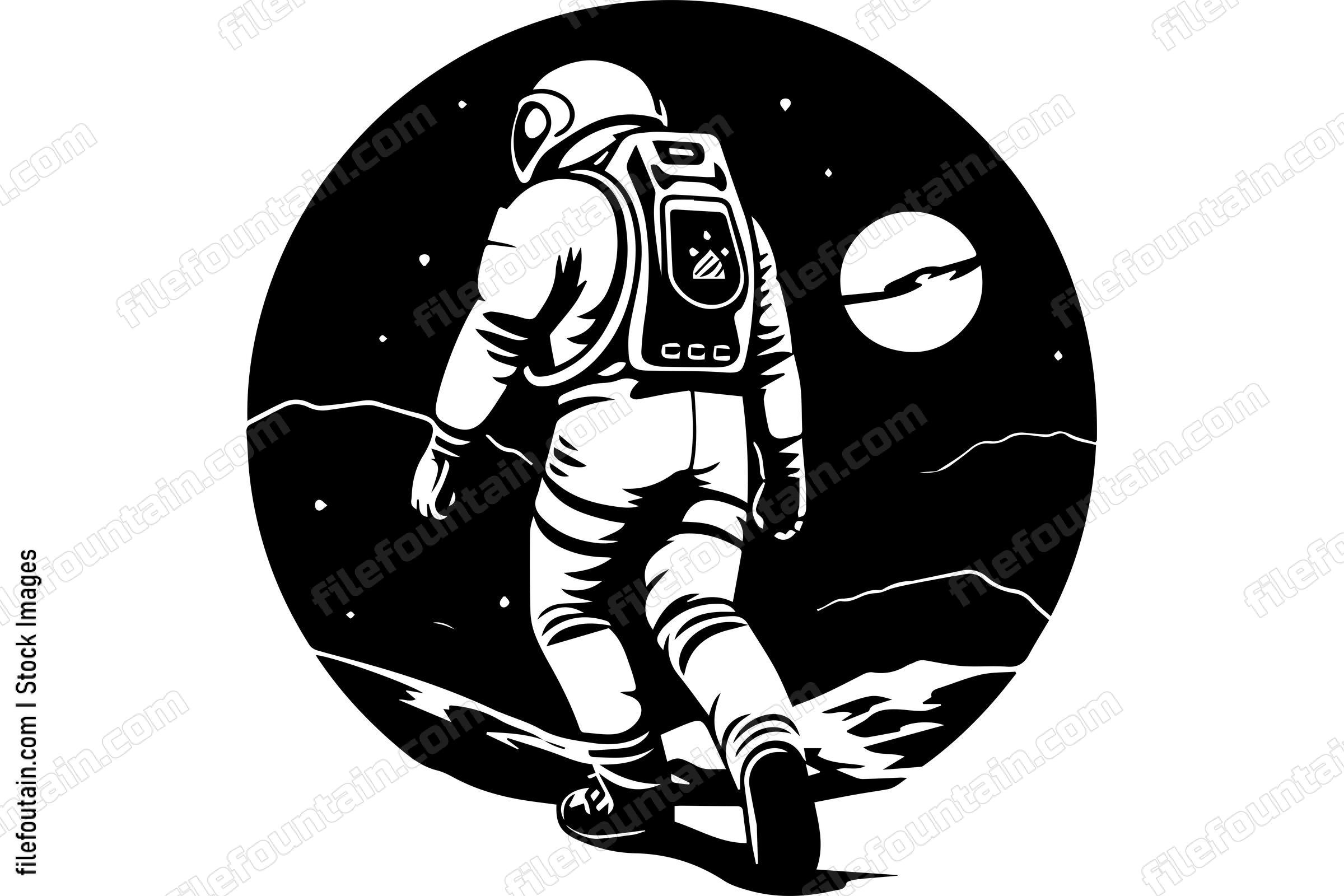 Astronaut Walking On Mars