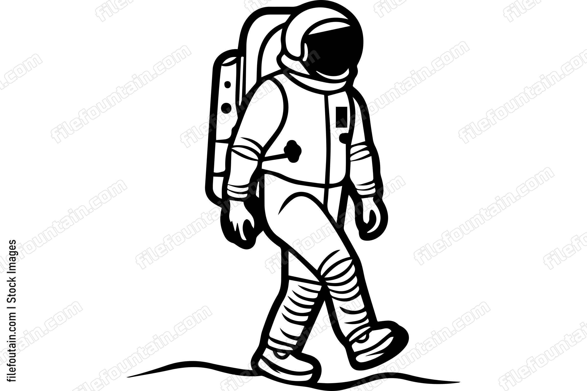 Astronaut Walking On Mars