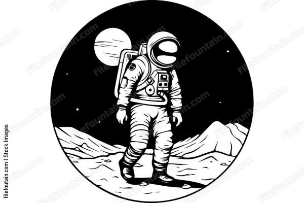 Astronaut Walking On Mars